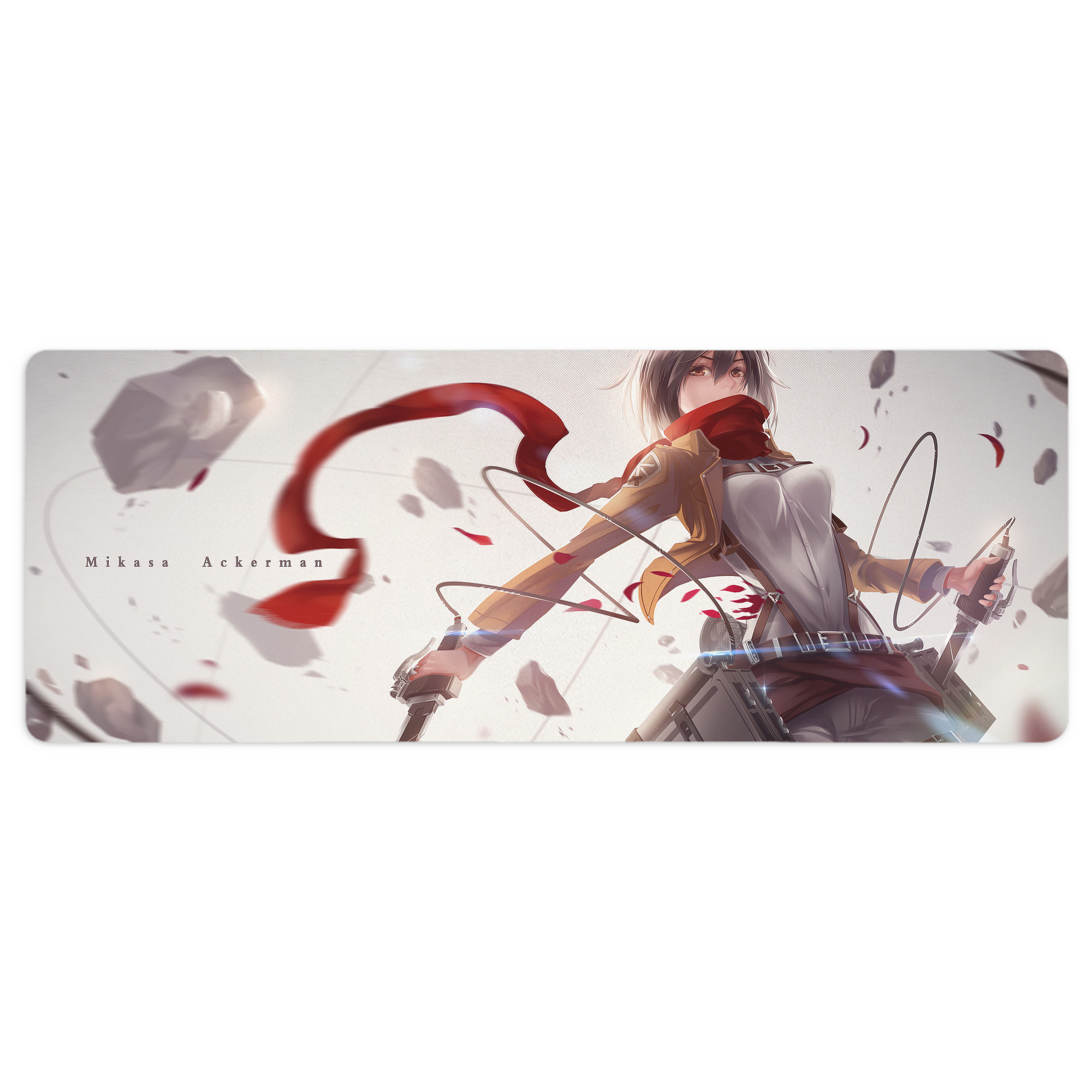 （画像用） 進撃の巨人 Attack on Titan ステッチ加工 大判デスクマット／滑り止めマウスパッド
