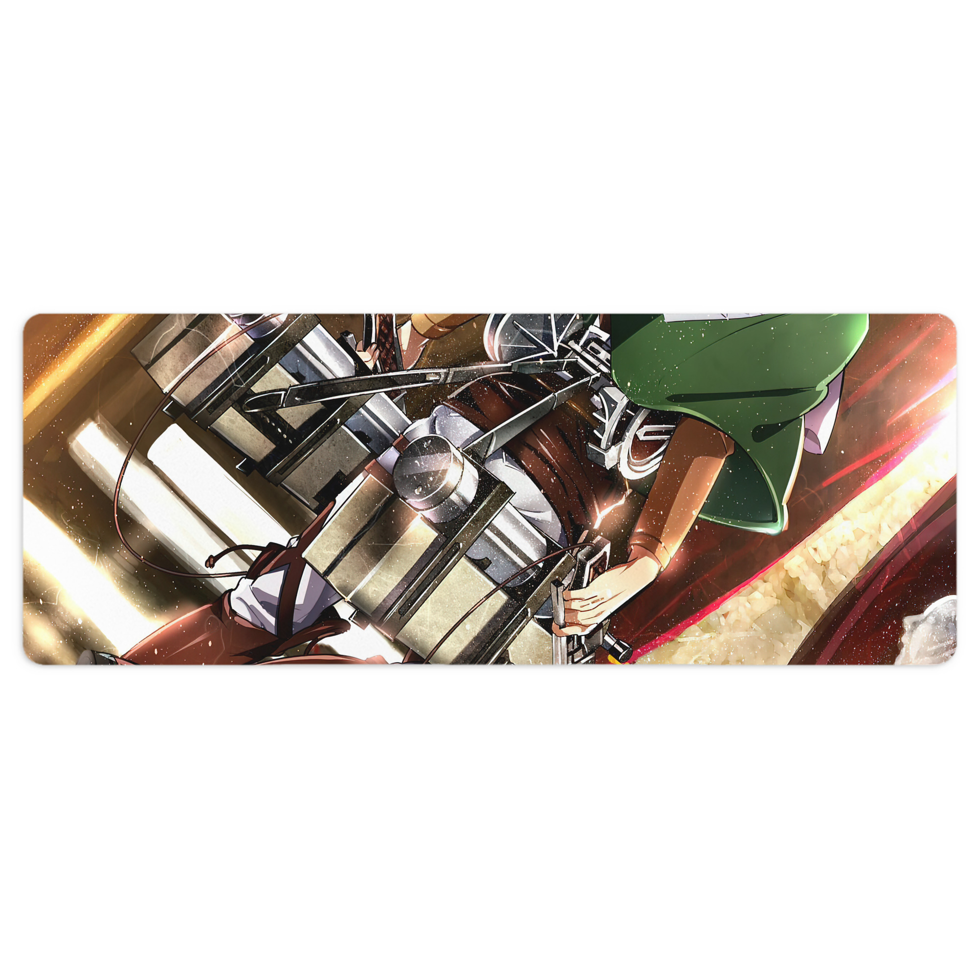 （画像用） 進撃の巨人 Attack on Titan ステッチ加工 大判デスクマット／滑り止めマウスパッド