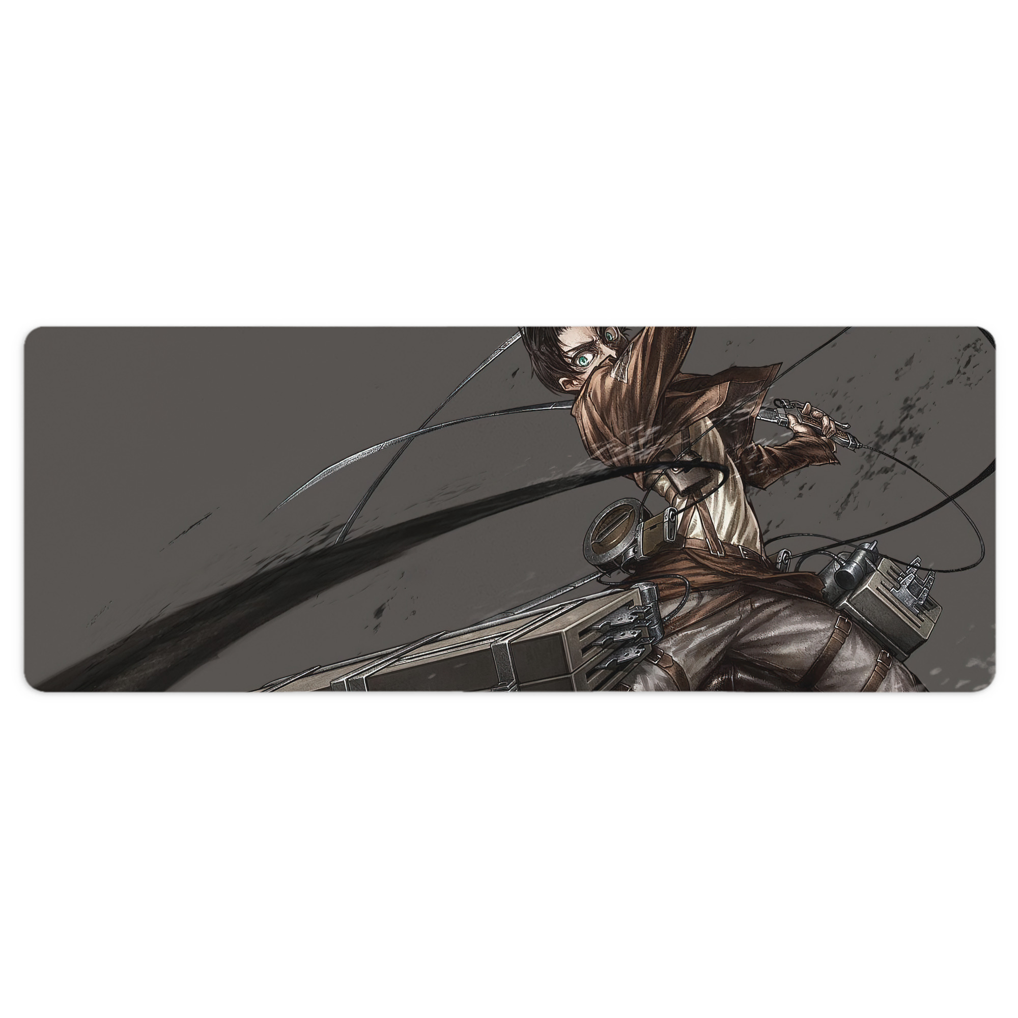 （画像用） 進撃の巨人 Attack on Titan ステッチ加工 大判デスクマット／滑り止めマウスパッド
