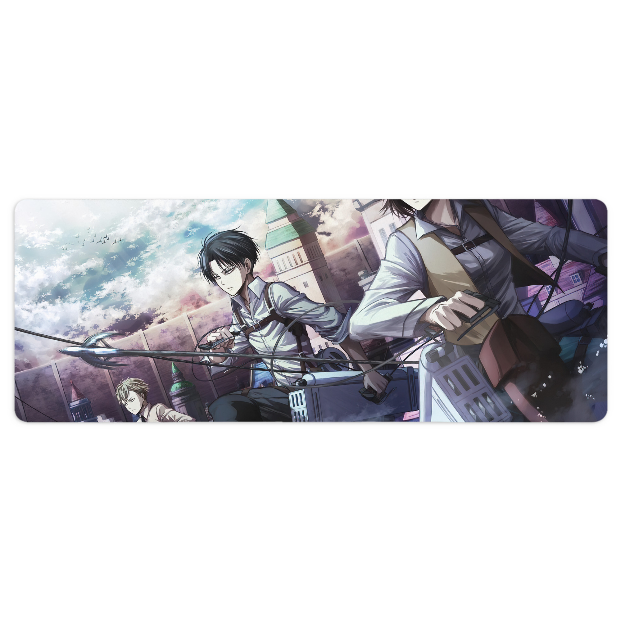 （画像用） 進撃の巨人 Attack on Titan ステッチ加工 大判デスクマット／滑り止めマウスパッド