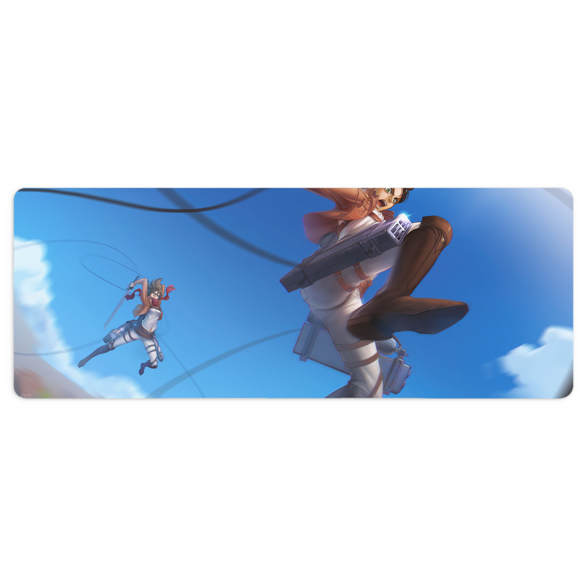 （画像用） 進撃の巨人 Attack on Titan ステッチ加工 大判デスクマット／滑り止めマウスパッド