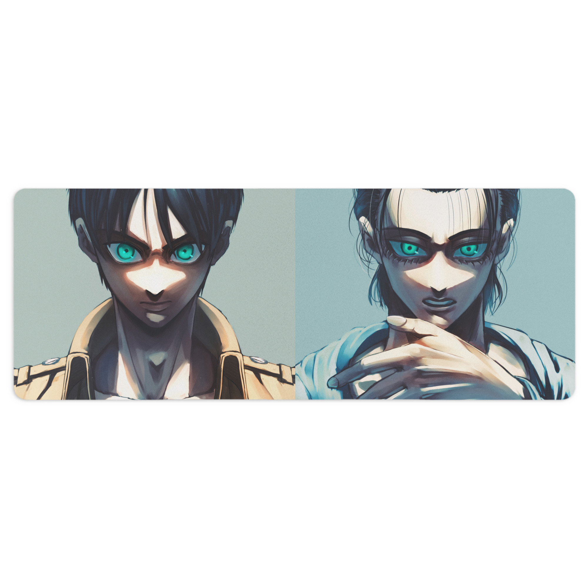 （画像用） 進撃の巨人 Attack on Titan ステッチ加工 大判デスクマット／滑り止めマウスパッド