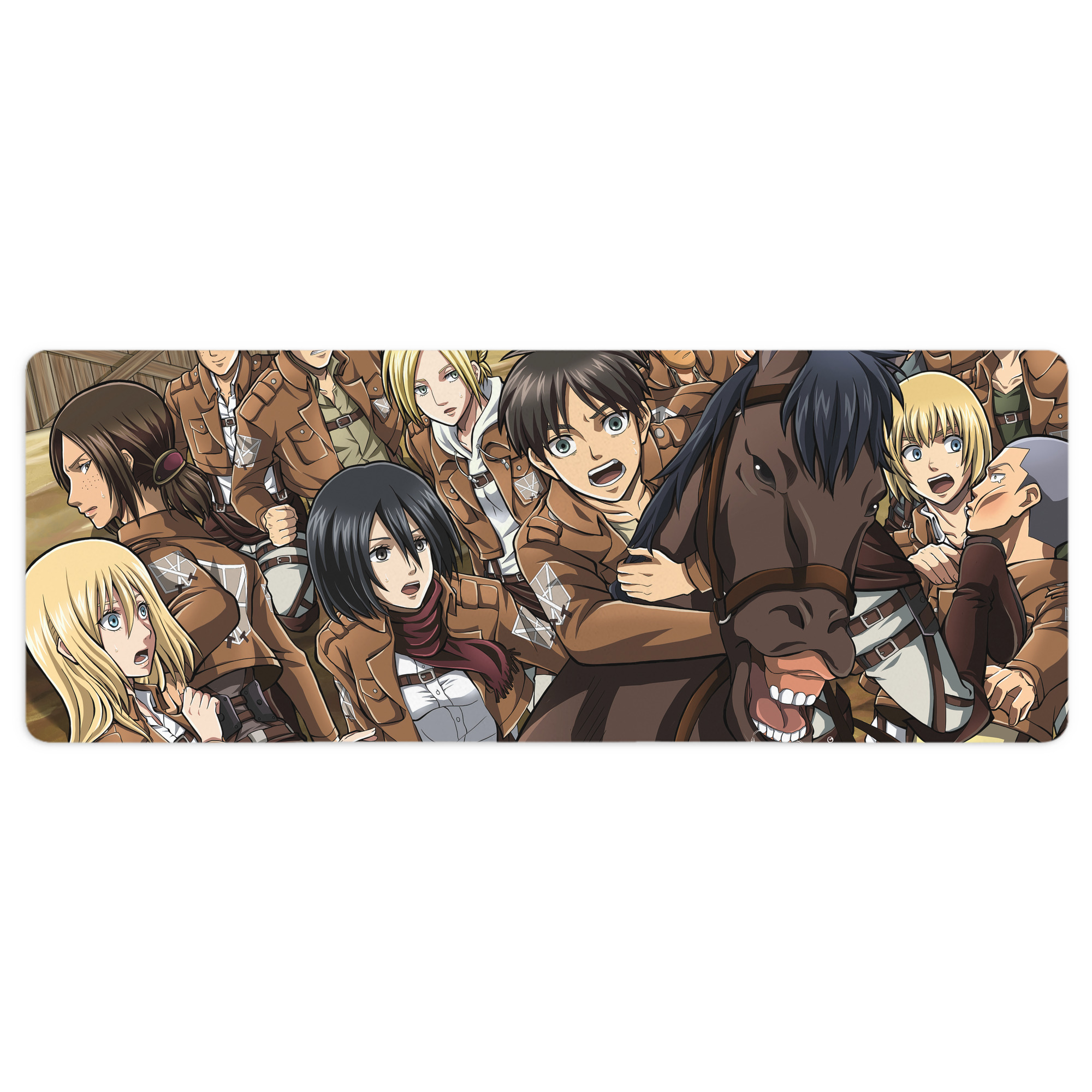 （画像用） 進撃の巨人 Attack on Titan ステッチ加工 大判デスクマット／滑り止めマウスパッド
