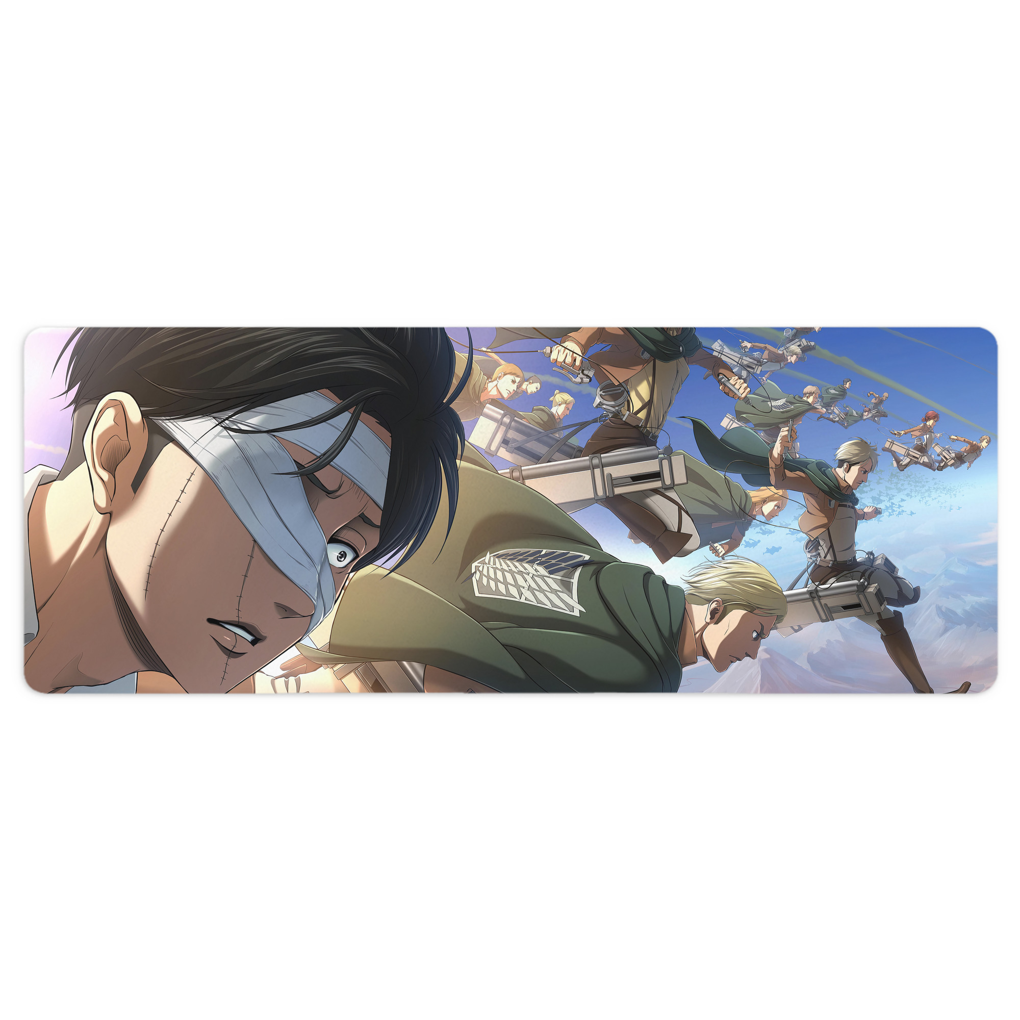 （画像用） 進撃の巨人 Attack on Titan ステッチ加工 大判デスクマット／滑り止めマウスパッド