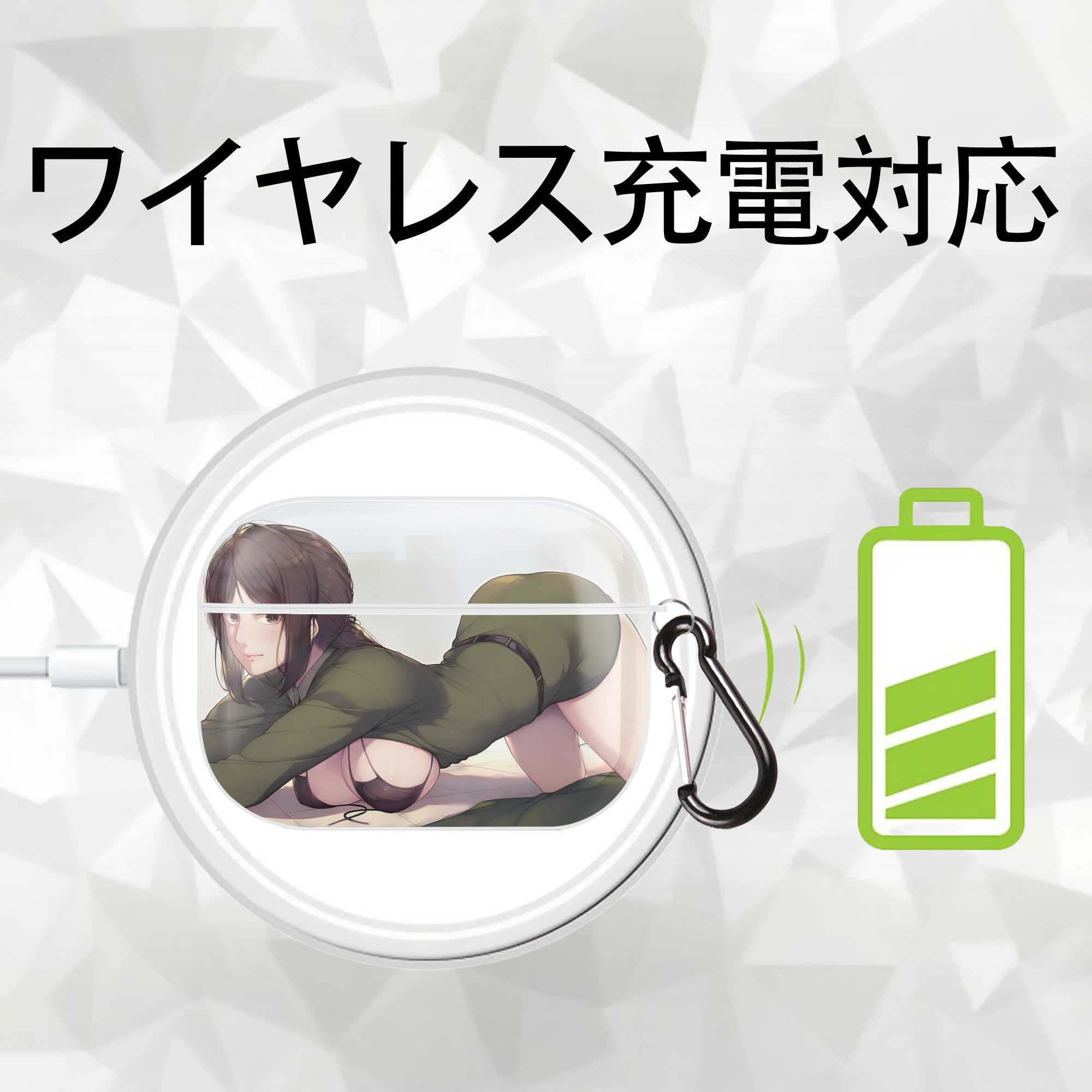 進撃の巨人 Attack on Titan 【AirPods Pro用】ハードシェル保護ケース 耐衝撃・防指紋・カラビナ付き商品仕様