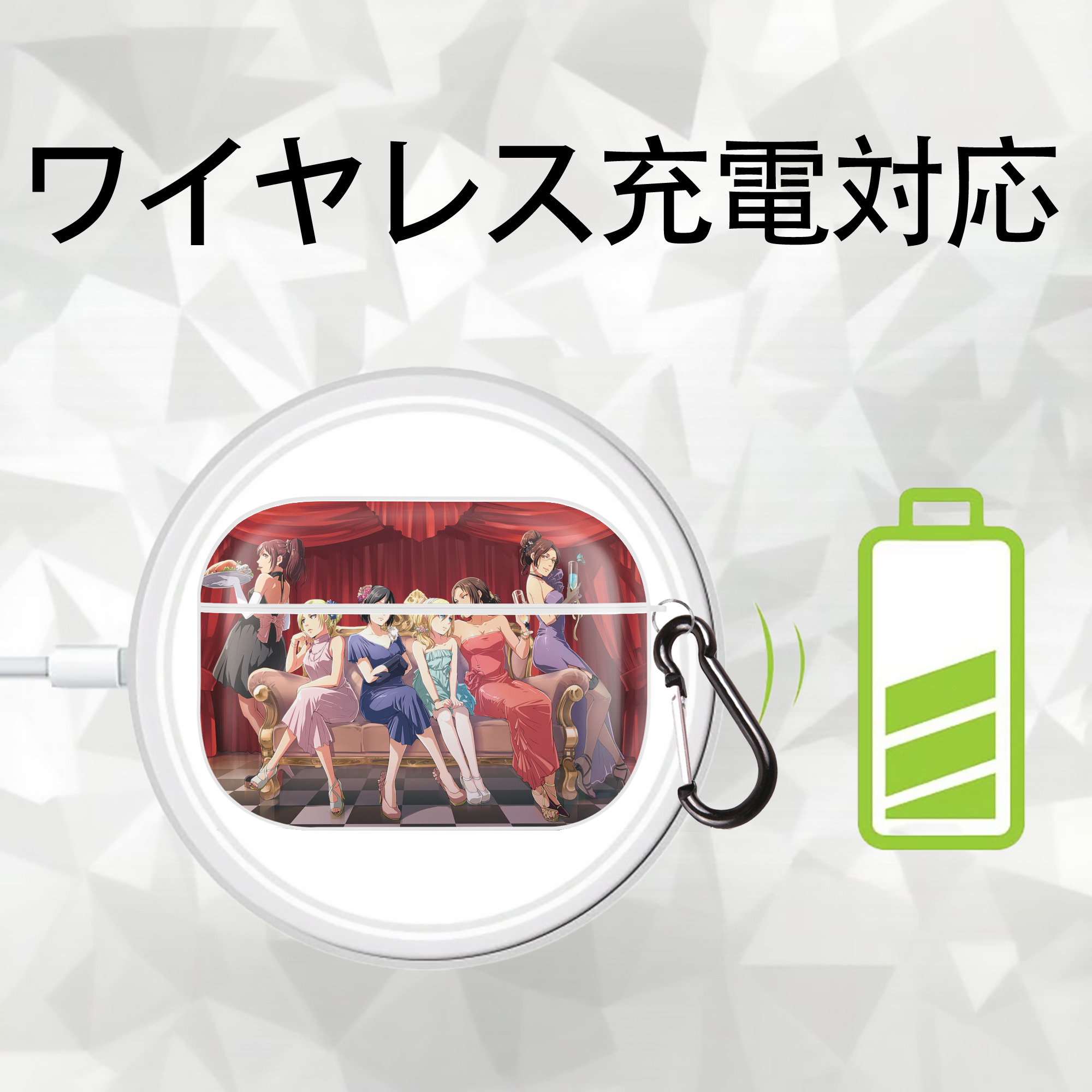 進撃の巨人 Attack on Titan 【AirPods Pro用】ハードシェル保護ケース 耐衝撃・防指紋・カラビナ付き商品仕様