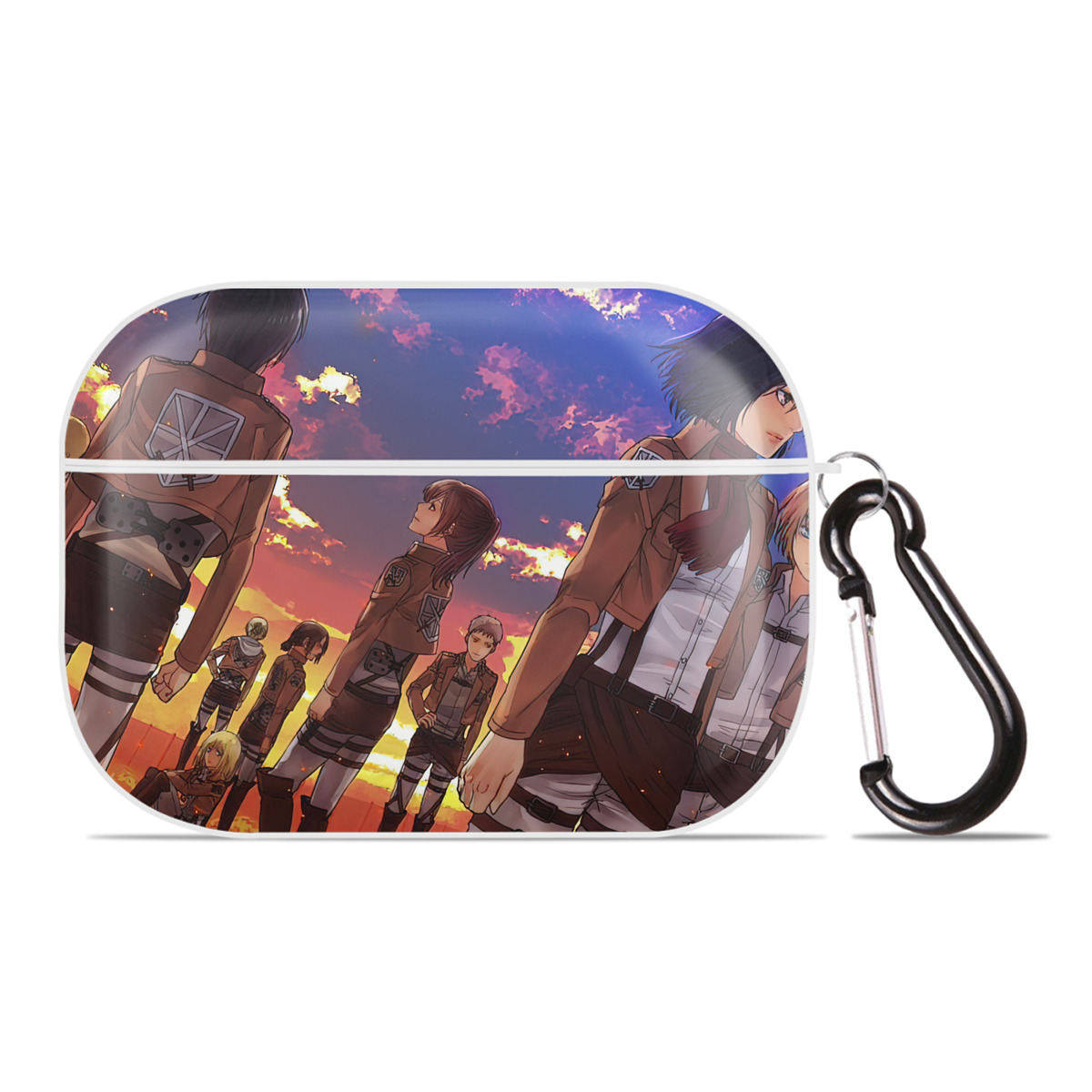 （画像用） 進撃の巨人 Attack on Titan 【AirPods Pro用】ハードシェル保護ケース 耐衝撃・防指紋・カラビナ付き商品仕様