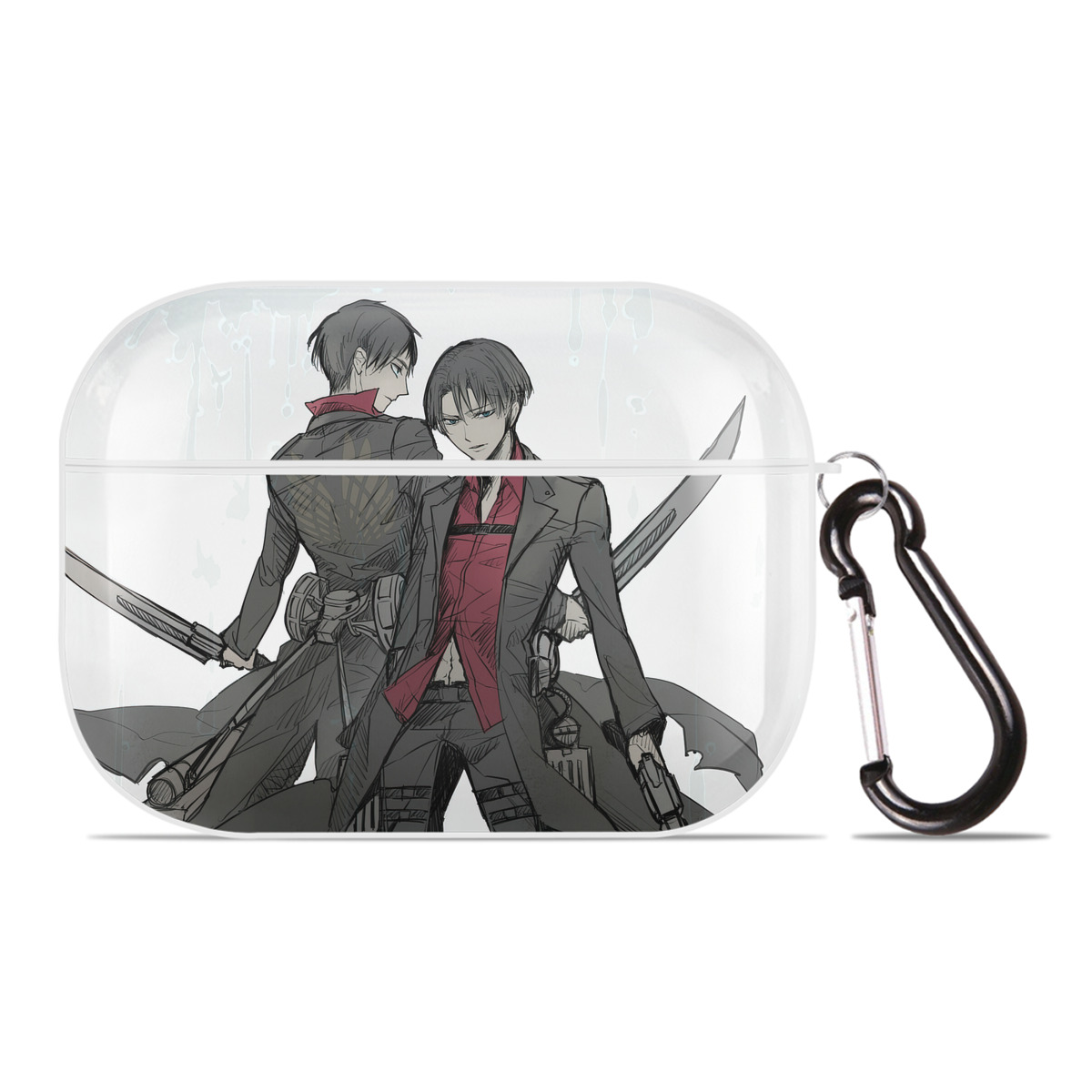 （画像用） 進撃の巨人 Attack on Titan 【AirPods Pro用】ハードシェル保護ケース 耐衝撃・防指紋・カラビナ付き商品仕様