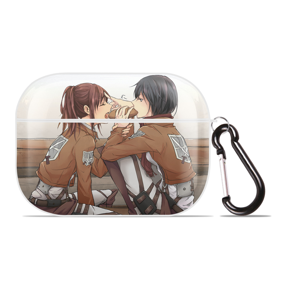 （画像用） 進撃の巨人 Attack on Titan 【AirPods Pro用】ハードシェル保護ケース 耐衝撃・防指紋・カラビナ付き商品仕様