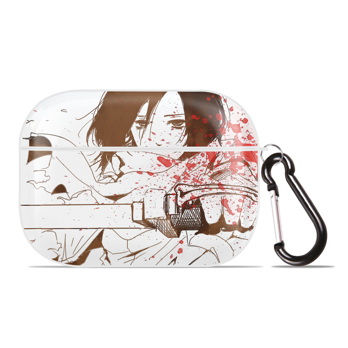 （画像用） 進撃の巨人 Attack on Titan 【AirPods Pro用】ハードシェル保護ケース 耐衝撃・防指紋・カラビナ付き商品仕様