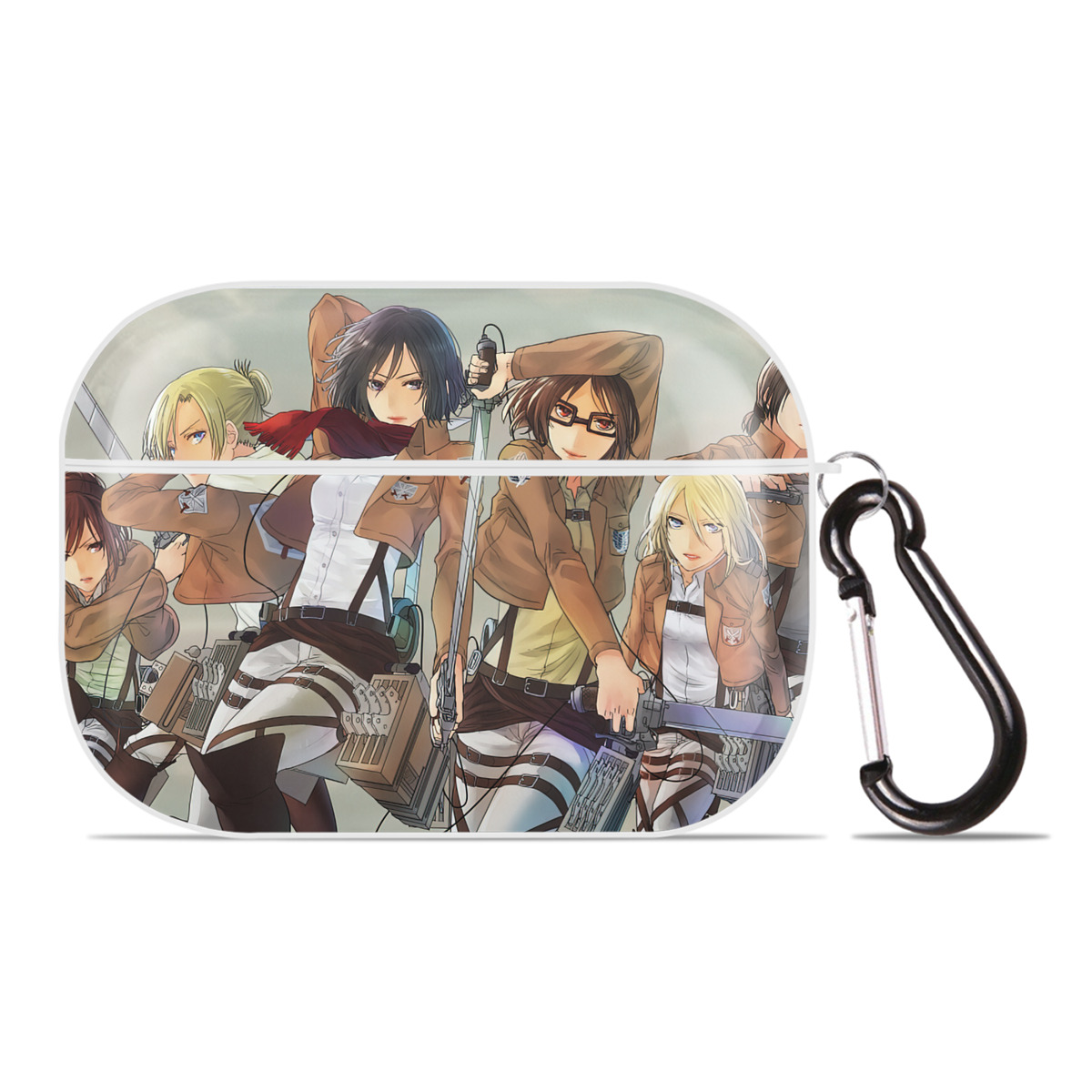 （画像用） 進撃の巨人 Attack on Titan 【AirPods Pro用】ハードシェル保護ケース 耐衝撃・防指紋・カラビナ付き商品仕様