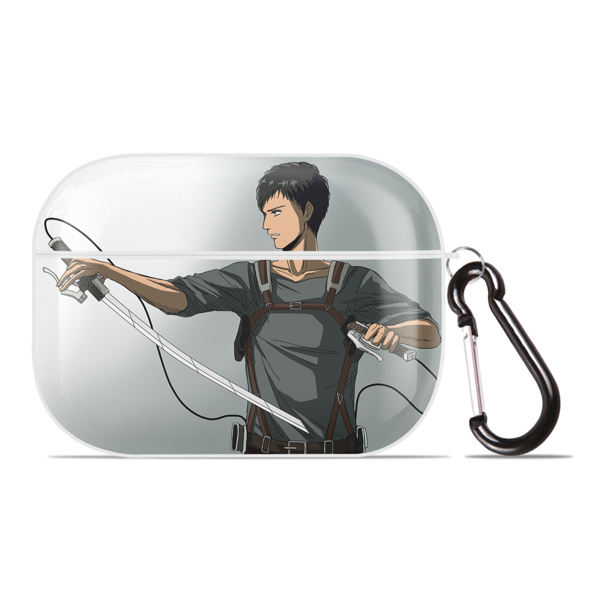 （画像用） 進撃の巨人 Attack on Titan 【AirPods Pro用】ハードシェル保護ケース 耐衝撃・防指紋・カラビナ付き商品仕様