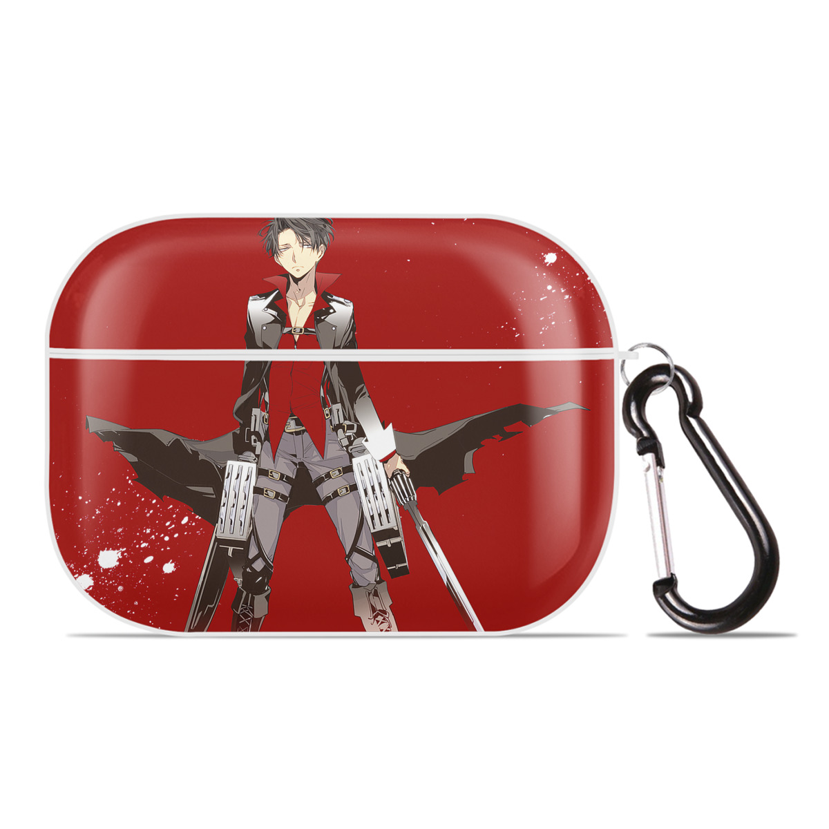 （画像用） 進撃の巨人 Attack on Titan 【AirPods Pro用】ハードシェル保護ケース 耐衝撃・防指紋・カラビナ付き商品仕様