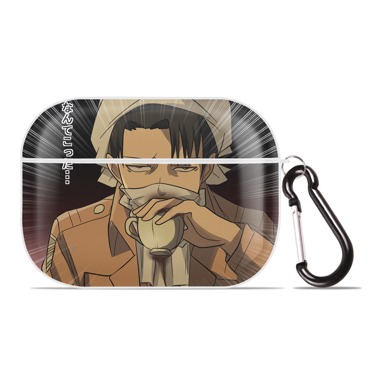 （画像用） 進撃の巨人 Attack on Titan 【AirPods Pro用】ハードシェル保護ケース 耐衝撃・防指紋・カラビナ付き商品仕様