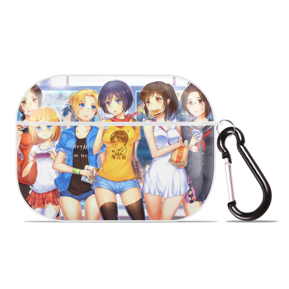 （画像用） 進撃の巨人 Attack on Titan 【AirPods Pro用】ハードシェル保護ケース 耐衝撃・防指紋・カラビナ付き商品仕様