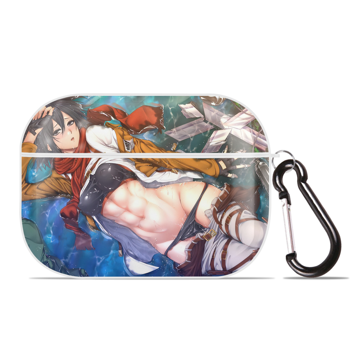 （画像用） 進撃の巨人 Attack on Titan 【AirPods Pro用】ハードシェル保護ケース 耐衝撃・防指紋・カラビナ付き商品仕様