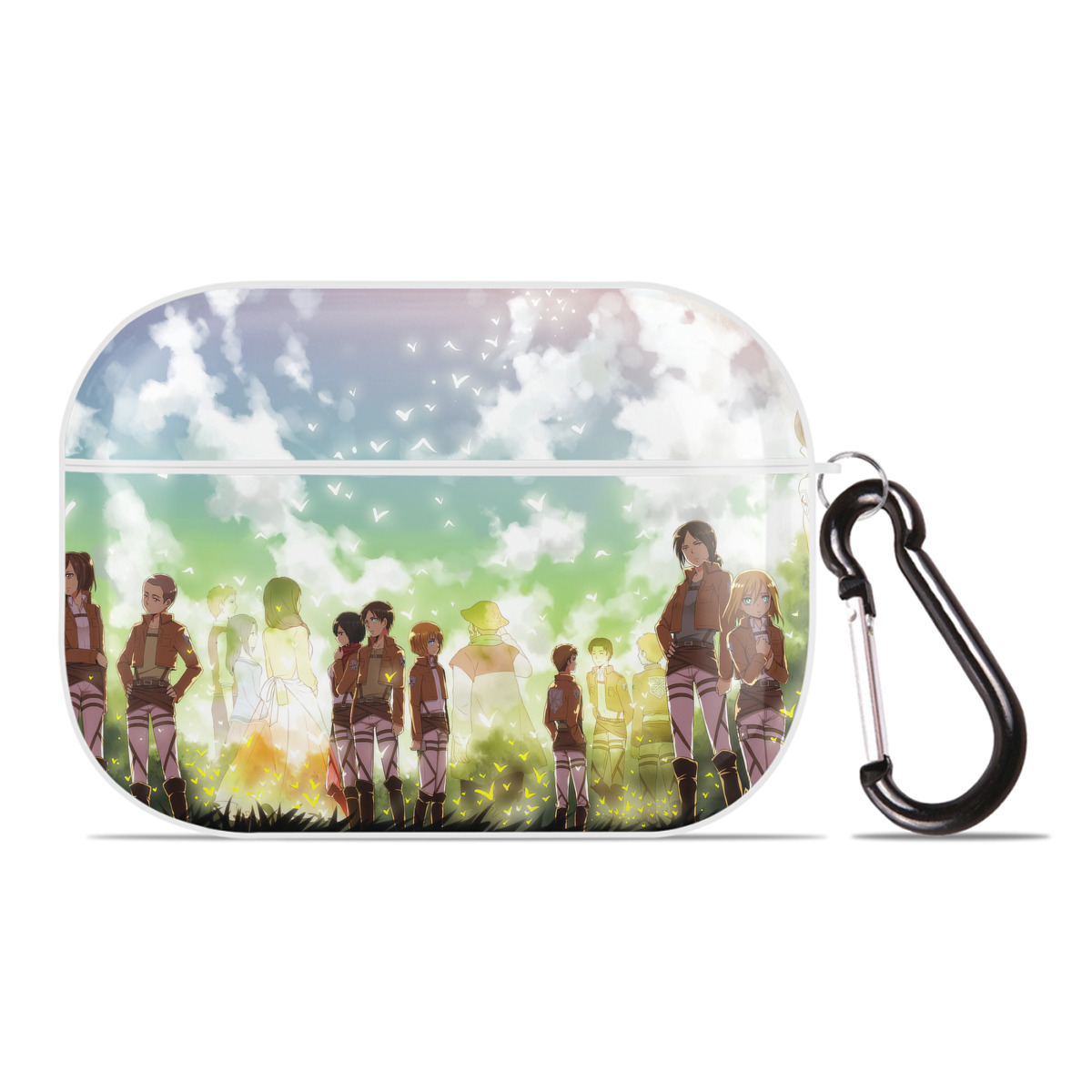 （画像用） 進撃の巨人 Attack on Titan 【AirPods Pro用】ハードシェル保護ケース 耐衝撃・防指紋・カラビナ付き商品仕様