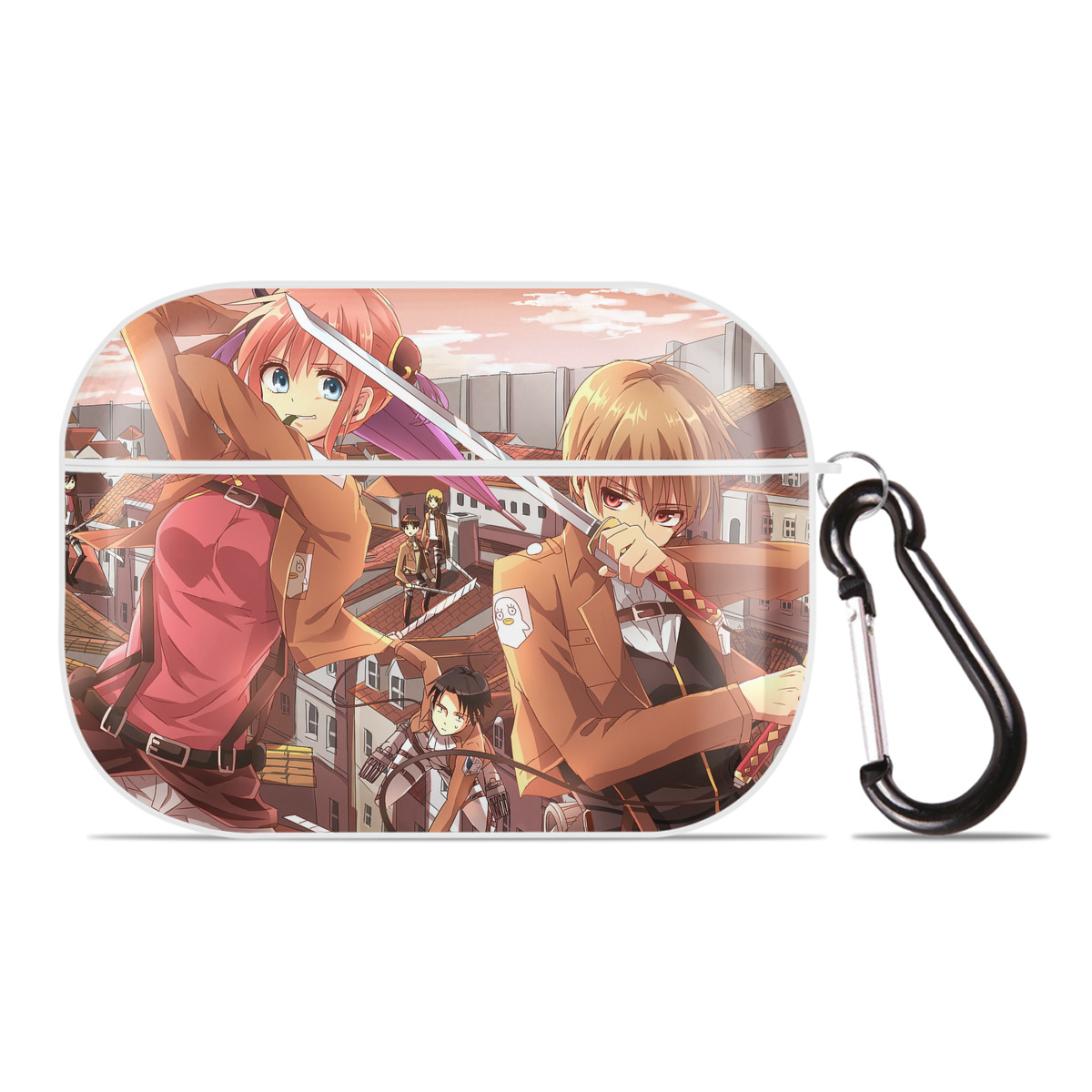 （画像用） 進撃の巨人 Attack on Titan 【AirPods Pro用】ハードシェル保護ケース 耐衝撃・防指紋・カラビナ付き商品仕様