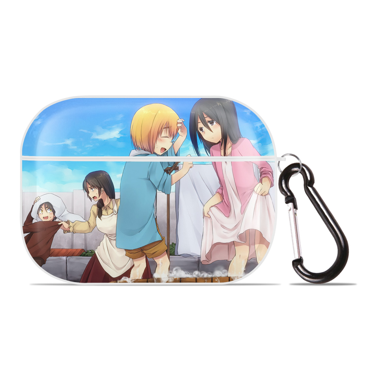 （画像用） 進撃の巨人 Attack on Titan 【AirPods Pro用】ハードシェル保護ケース 耐衝撃・防指紋・カラビナ付き商品仕様