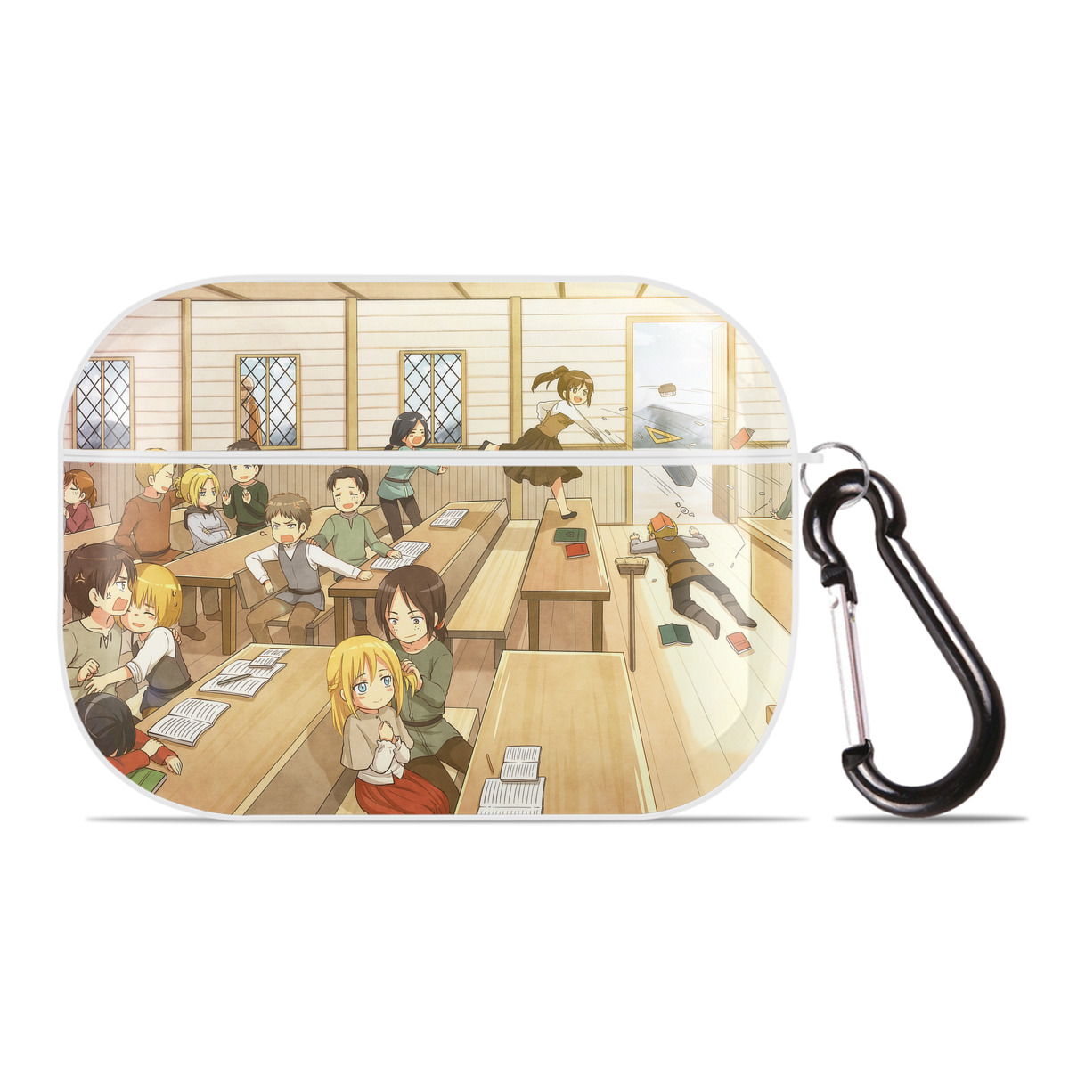 （画像用） 進撃の巨人 Attack on Titan 【AirPods Pro用】ハードシェル保護ケース 耐衝撃・防指紋・カラビナ付き商品仕様