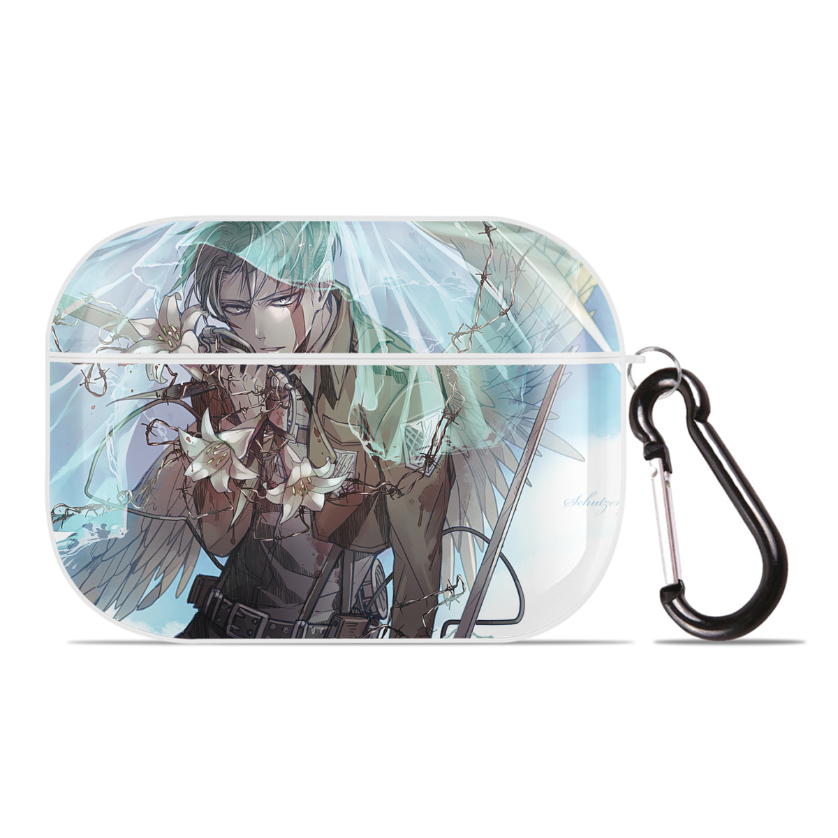 （画像用） 進撃の巨人 Attack on Titan 【AirPods Pro用】ハードシェル保護ケース 耐衝撃・防指紋・カラビナ付き商品仕様