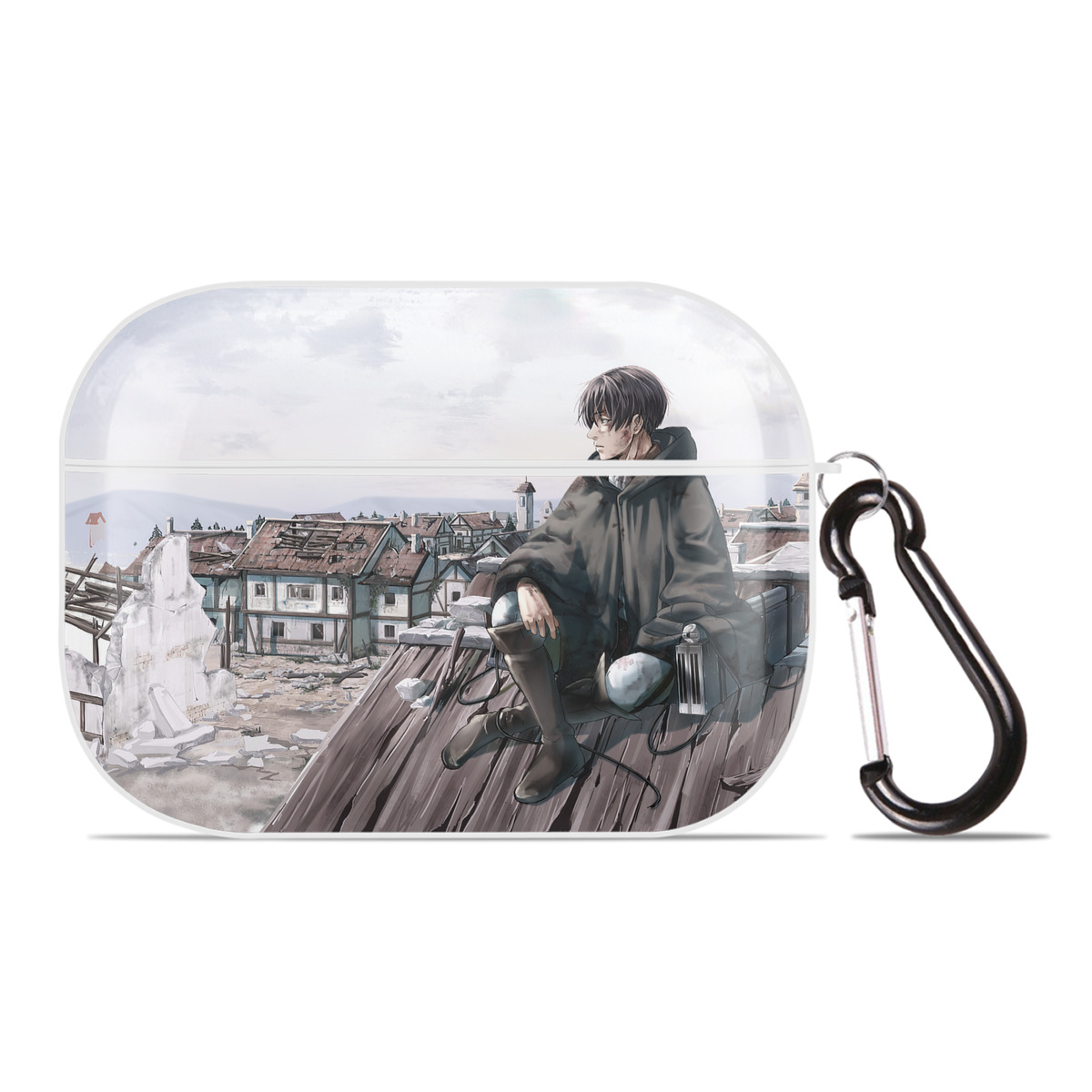 （画像用） 進撃の巨人 Attack on Titan 【AirPods Pro用】ハードシェル保護ケース 耐衝撃・防指紋・カラビナ付き商品仕様