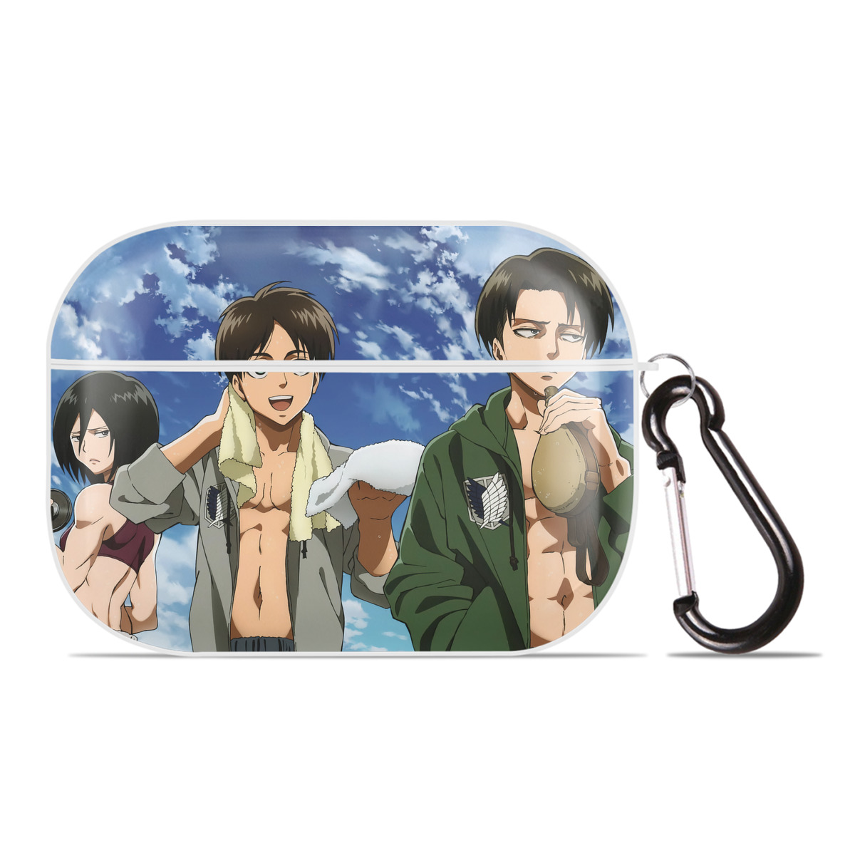 （画像用） 進撃の巨人 Attack on Titan 【AirPods Pro用】ハードシェル保護ケース 耐衝撃・防指紋・カラビナ付き商品仕様