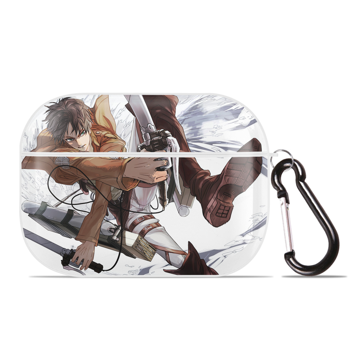 （画像用） 進撃の巨人 Attack on Titan 【AirPods Pro用】ハードシェル保護ケース 耐衝撃・防指紋・カラビナ付き商品仕様