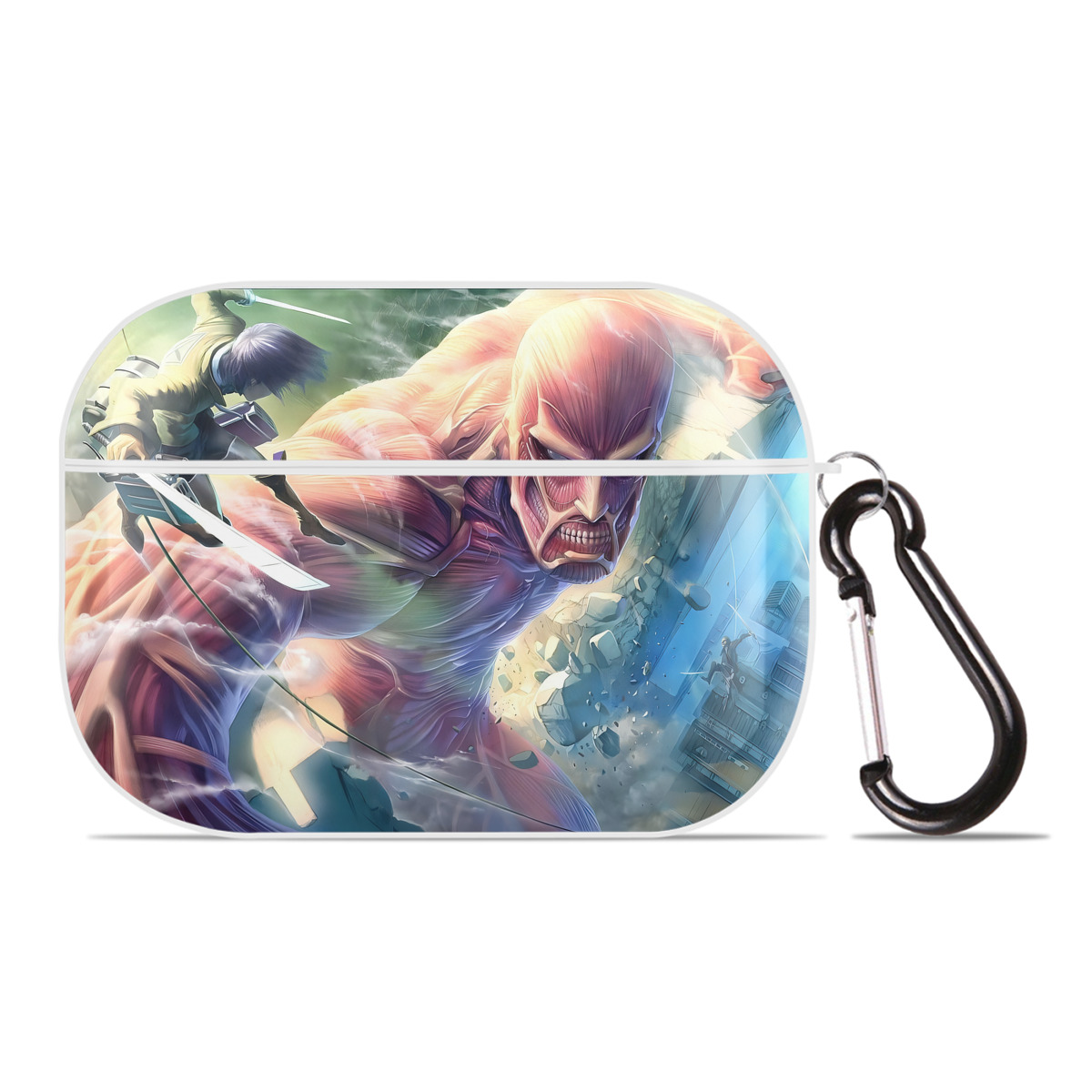 （画像用） 進撃の巨人 Attack on Titan 【AirPods Pro用】ハードシェル保護ケース 耐衝撃・防指紋・カラビナ付き商品仕様