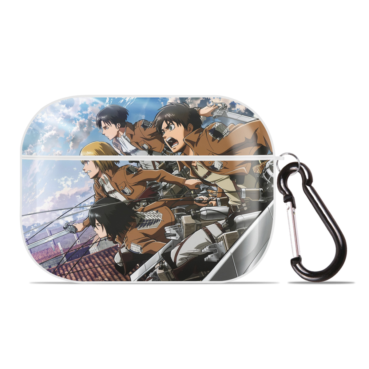 （画像用） 進撃の巨人 Attack on Titan 【AirPods Pro用】ハードシェル保護ケース 耐衝撃・防指紋・カラビナ付き商品仕様