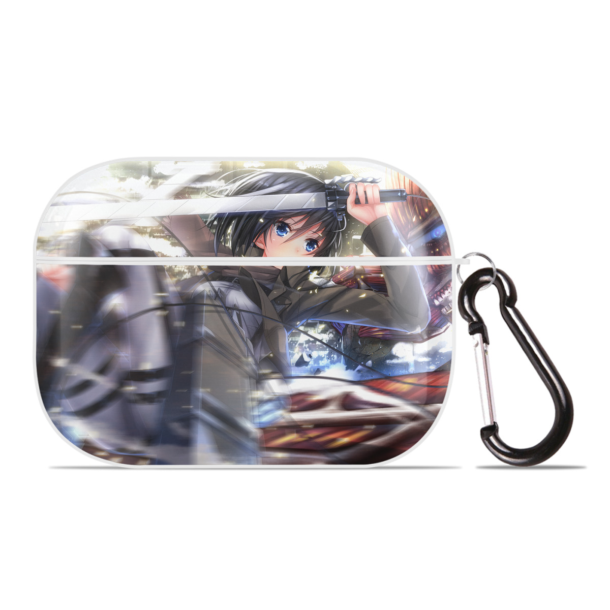 （画像用） 進撃の巨人 Attack on Titan 【AirPods Pro用】ハードシェル保護ケース 耐衝撃・防指紋・カラビナ付き商品仕様
