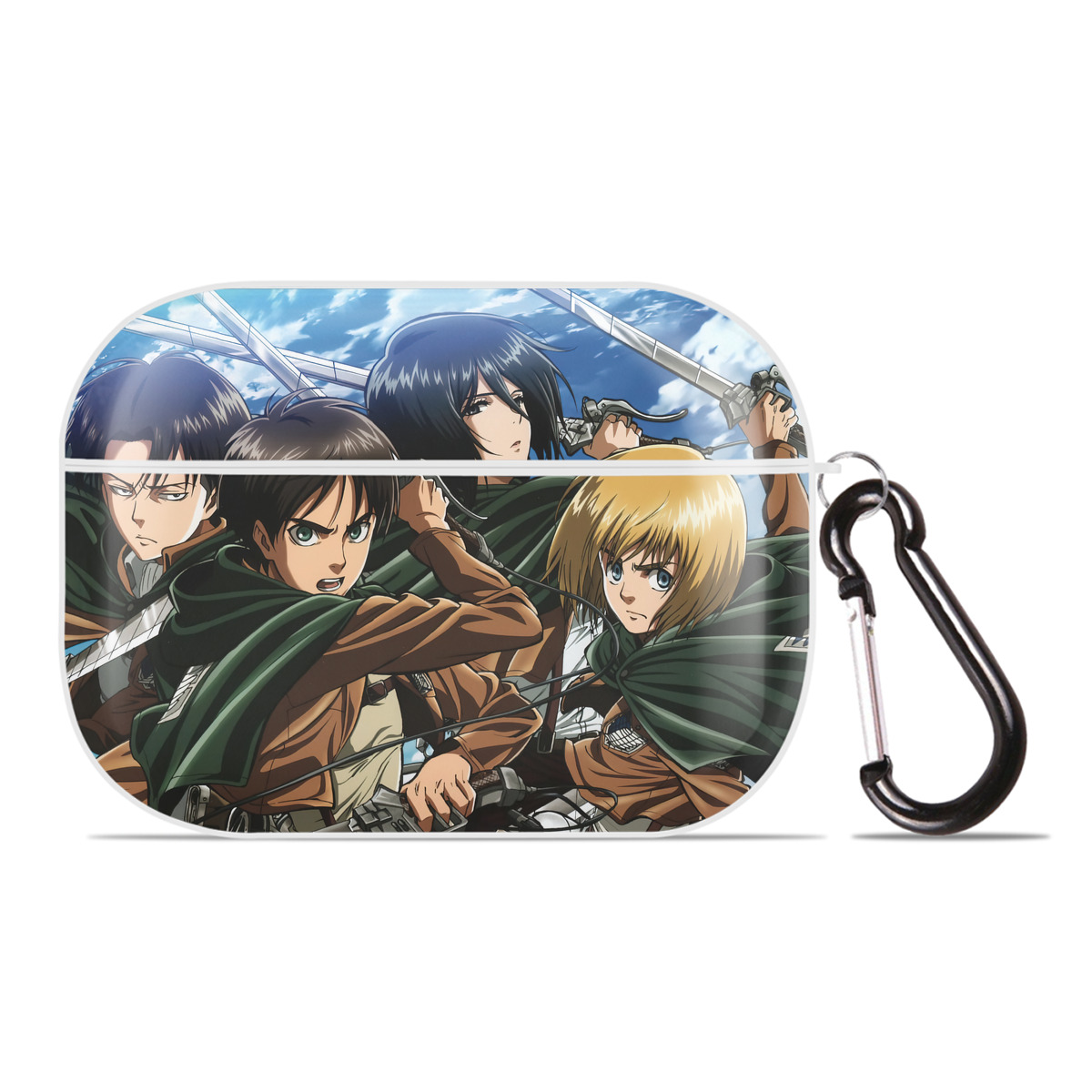 （画像用） 進撃の巨人 Attack on Titan 【AirPods Pro用】ハードシェル保護ケース 耐衝撃・防指紋・カラビナ付き商品仕様