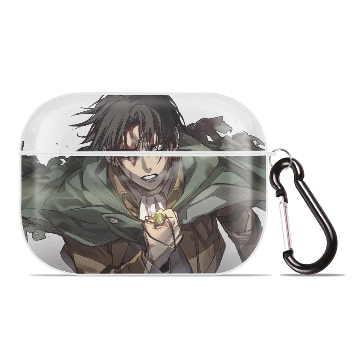 （画像用） 進撃の巨人 Attack on Titan 【AirPods Pro用】ハードシェル保護ケース 耐衝撃・防指紋・カラビナ付き商品仕様