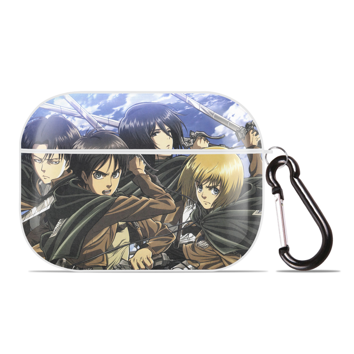 （画像用） 進撃の巨人 Attack on Titan 【AirPods Pro用】ハードシェル保護ケース 耐衝撃・防指紋・カラビナ付き商品仕様