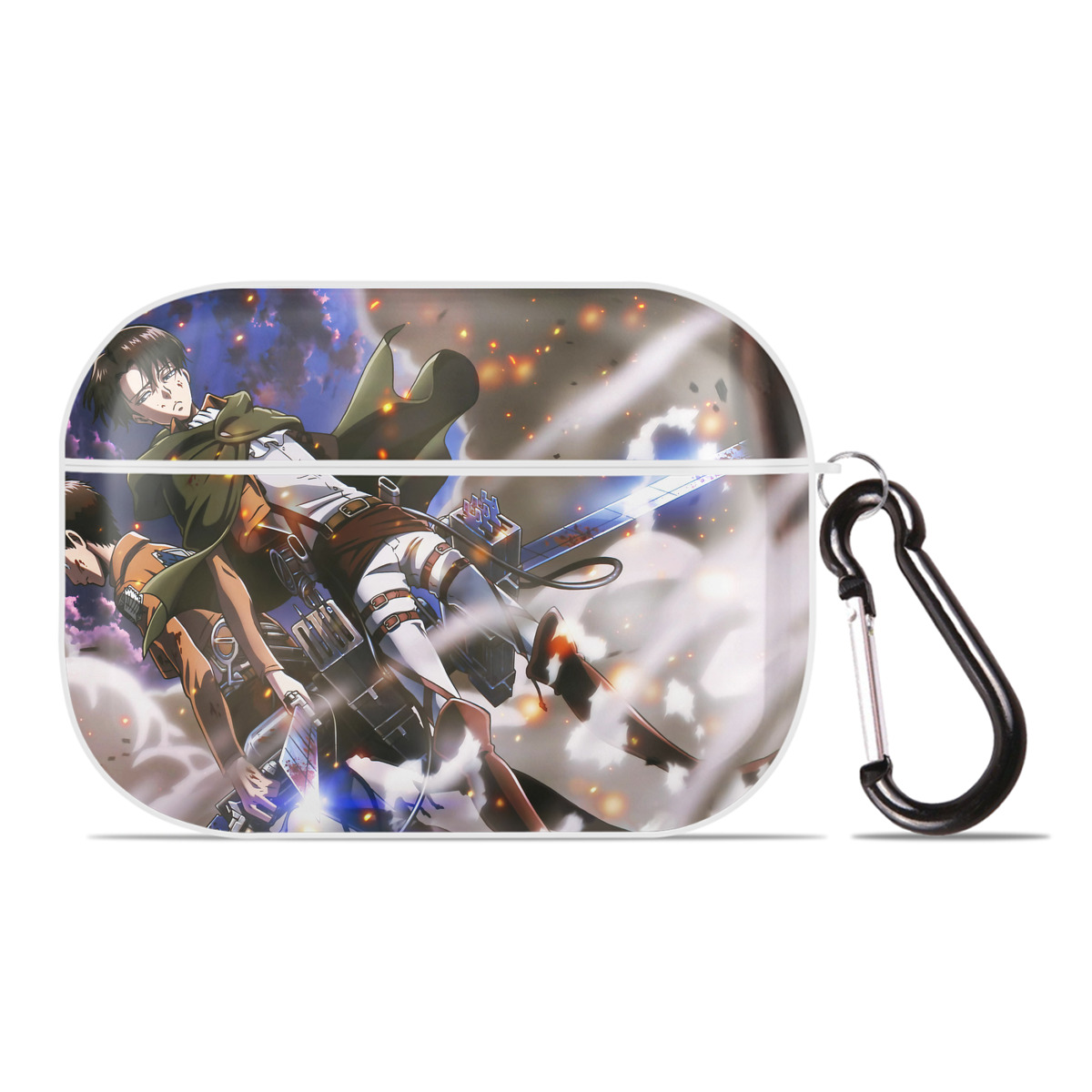 （画像用） 進撃の巨人 Attack on Titan 【AirPods Pro用】ハードシェル保護ケース 耐衝撃・防指紋・カラビナ付き商品仕様