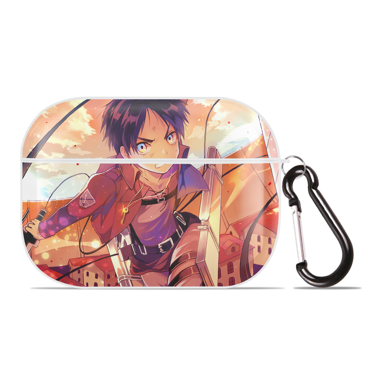 （画像用） 進撃の巨人 Attack on Titan 【AirPods Pro用】ハードシェル保護ケース 耐衝撃・防指紋・カラビナ付き商品仕様