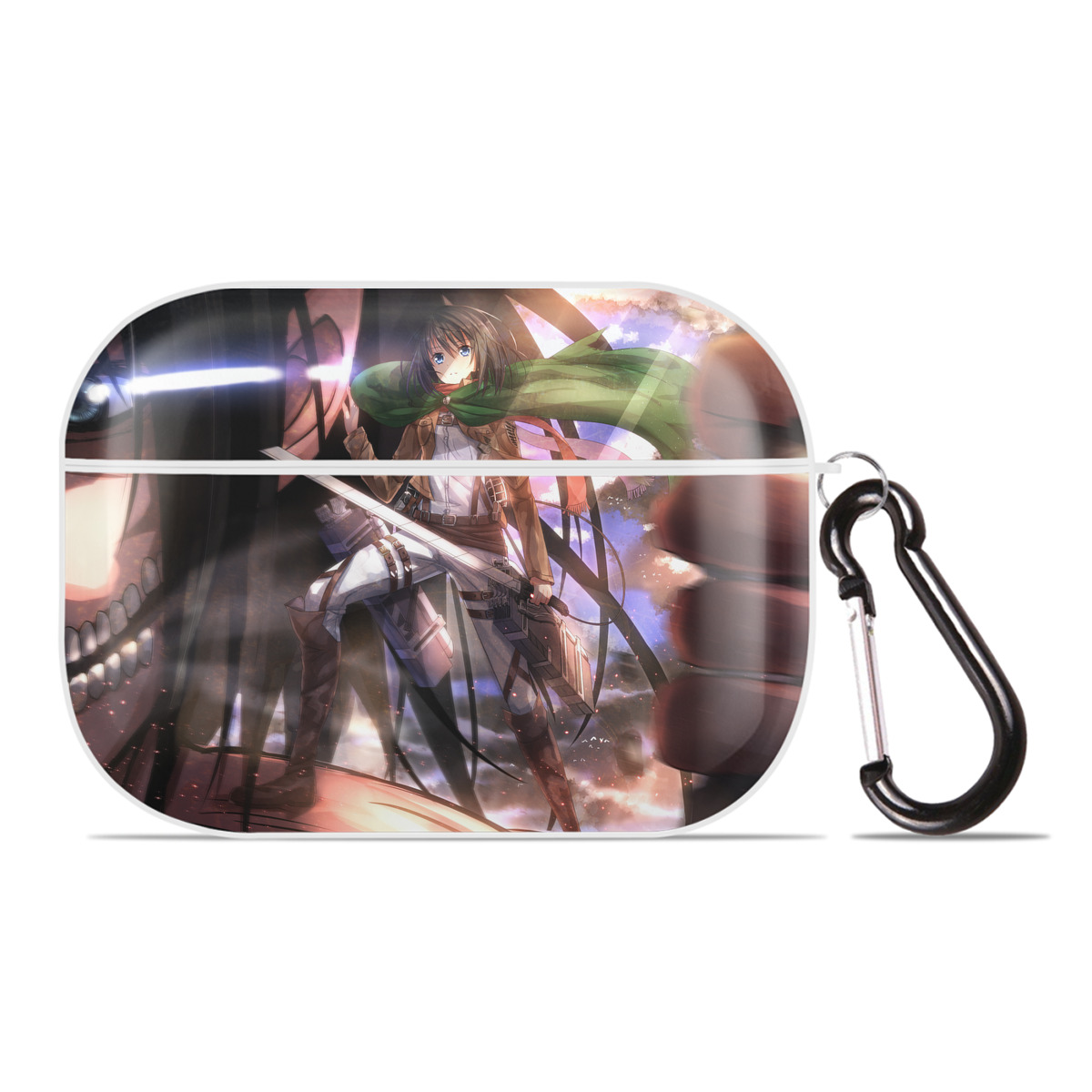 （画像用） 進撃の巨人 Attack on Titan 【AirPods Pro用】ハードシェル保護ケース 耐衝撃・防指紋・カラビナ付き商品仕様