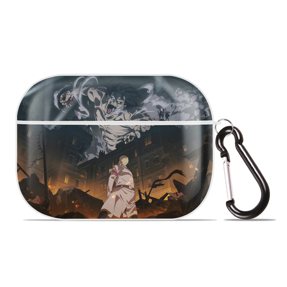 （画像用） 進撃の巨人 Attack on Titan 【AirPods Pro用】ハードシェル保護ケース 耐衝撃・防指紋・カラビナ付き商品仕様
