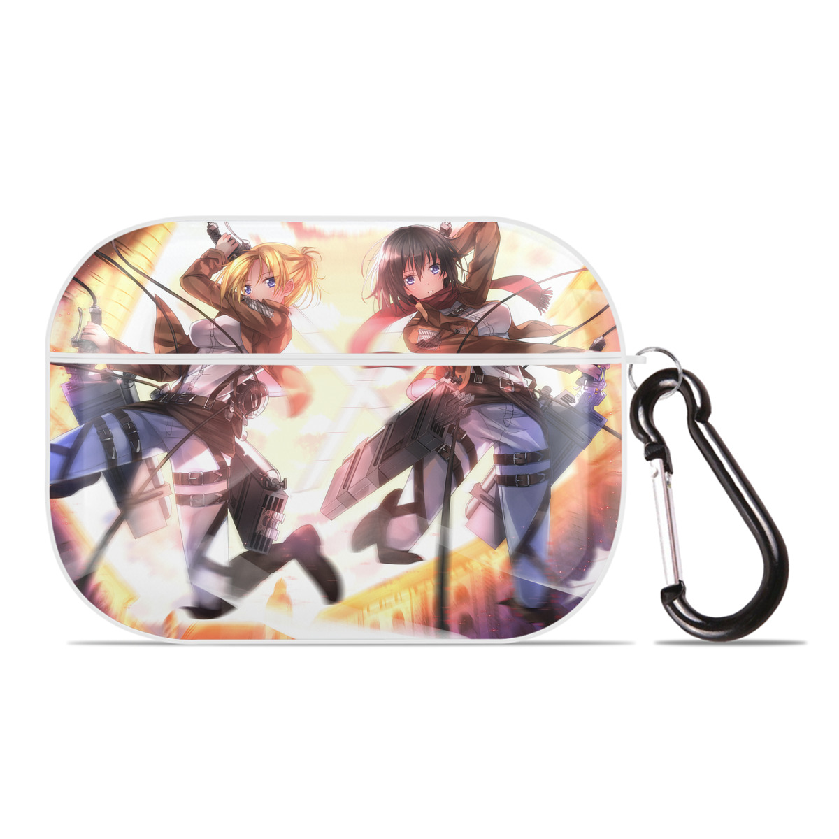 （画像用） 進撃の巨人 Attack on Titan 【AirPods Pro用】ハードシェル保護ケース 耐衝撃・防指紋・カラビナ付き商品仕様