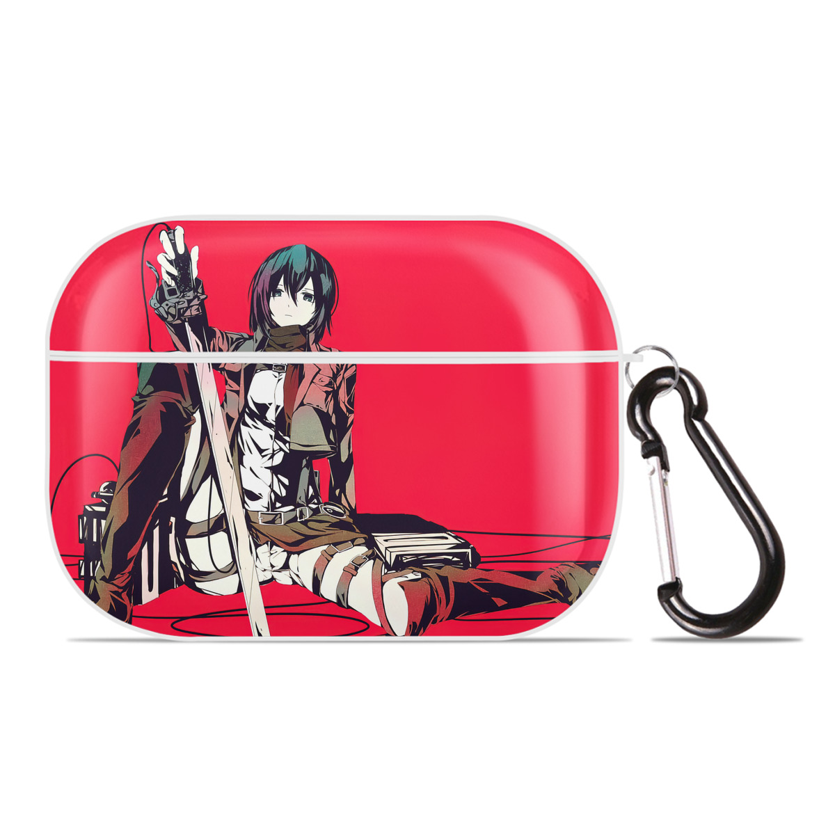 （画像用） 進撃の巨人 Attack on Titan 【AirPods Pro用】ハードシェル保護ケース 耐衝撃・防指紋・カラビナ付き商品仕様