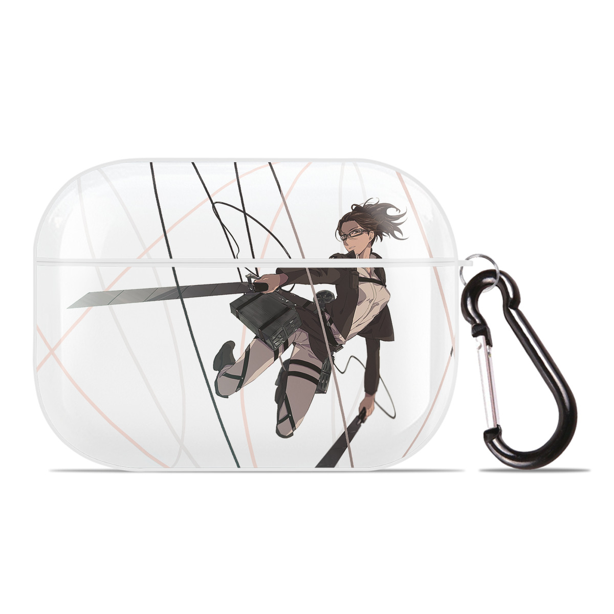 （画像用） 進撃の巨人 Attack on Titan 【AirPods Pro用】ハードシェル保護ケース 耐衝撃・防指紋・カラビナ付き商品仕様