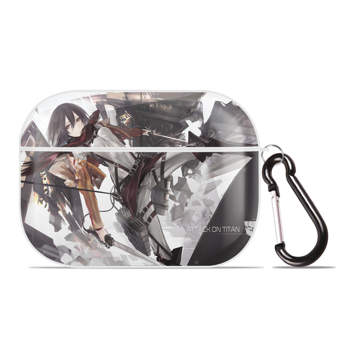 （画像用） 進撃の巨人 Attack on Titan 【AirPods Pro用】ハードシェル保護ケース 耐衝撃・防指紋・カラビナ付き商品仕様
