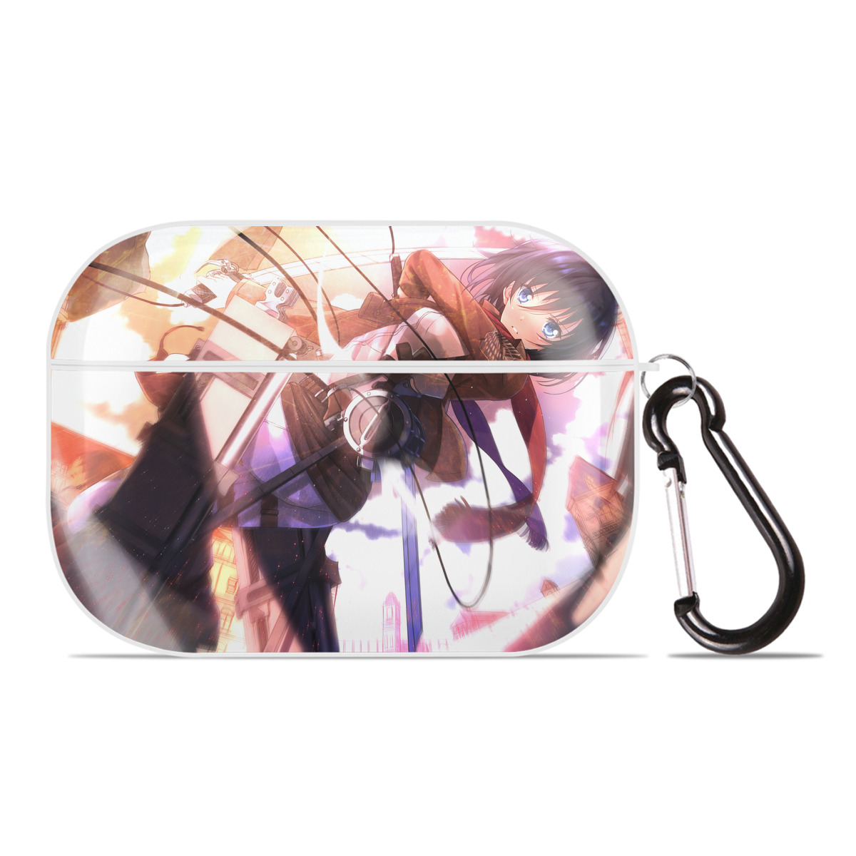（画像用） 進撃の巨人 Attack on Titan 【AirPods Pro用】ハードシェル保護ケース 耐衝撃・防指紋・カラビナ付き商品仕様