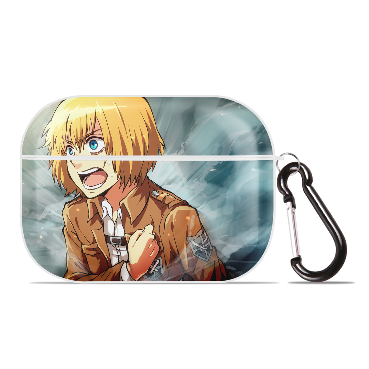 （画像用） 進撃の巨人 Attack on Titan 【AirPods Pro用】ハードシェル保護ケース 耐衝撃・防指紋・カラビナ付き商品仕様