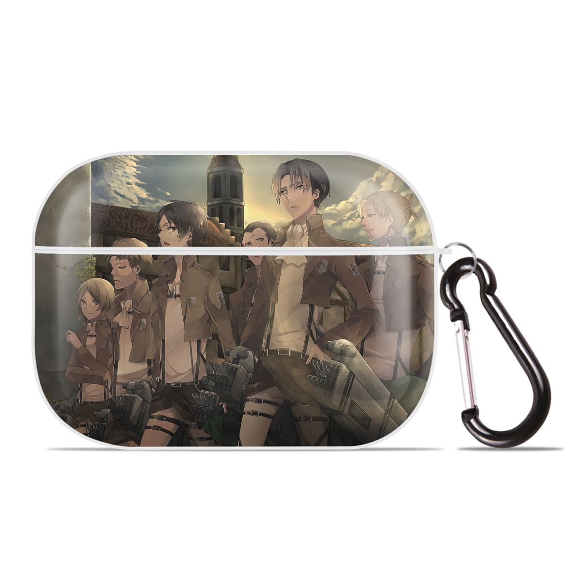 （画像用） 進撃の巨人 Attack on Titan 【AirPods Pro用】ハードシェル保護ケース 耐衝撃・防指紋・カラビナ付き商品仕様