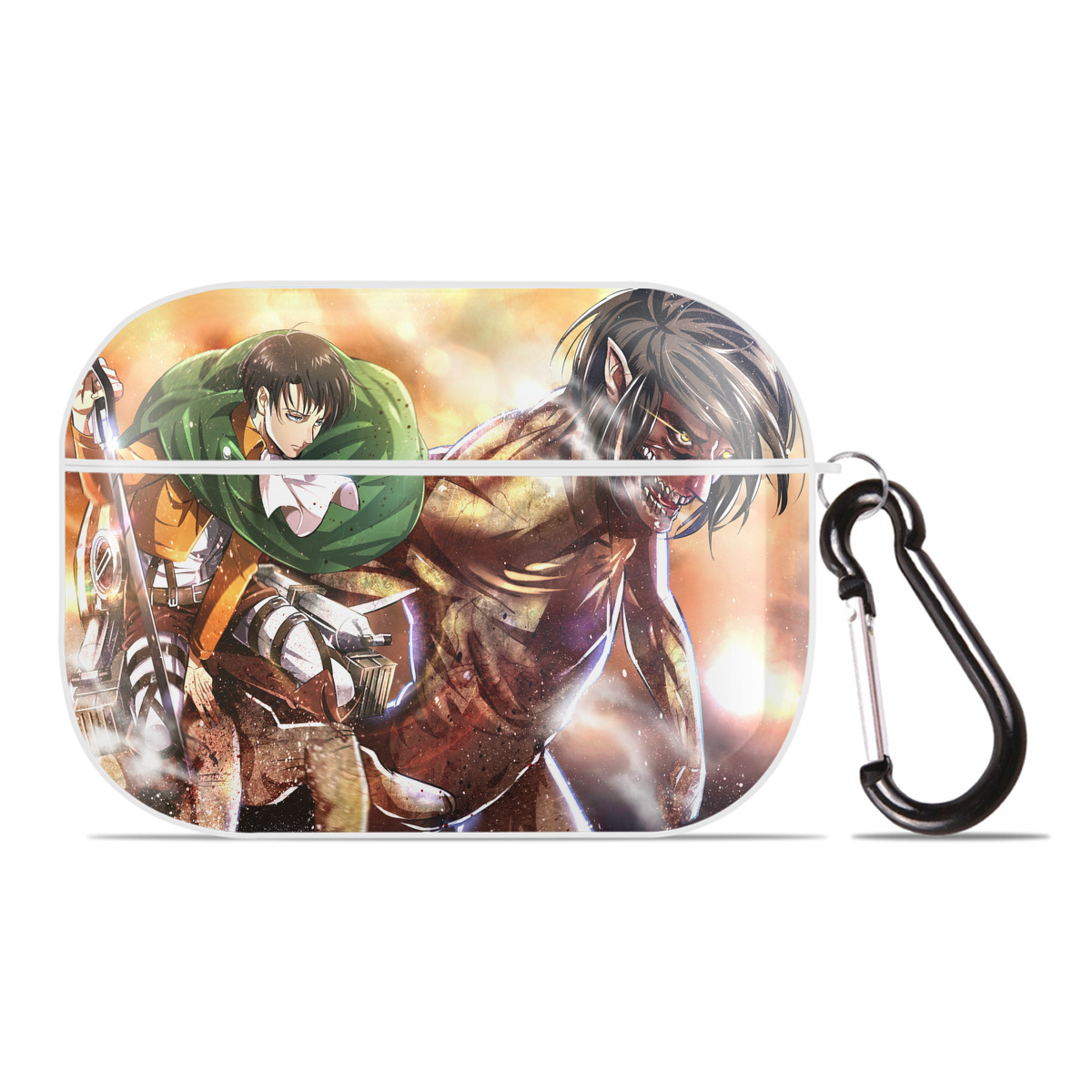 （画像用） 進撃の巨人 Attack on Titan 【AirPods Pro用】ハードシェル保護ケース 耐衝撃・防指紋・カラビナ付き商品仕様