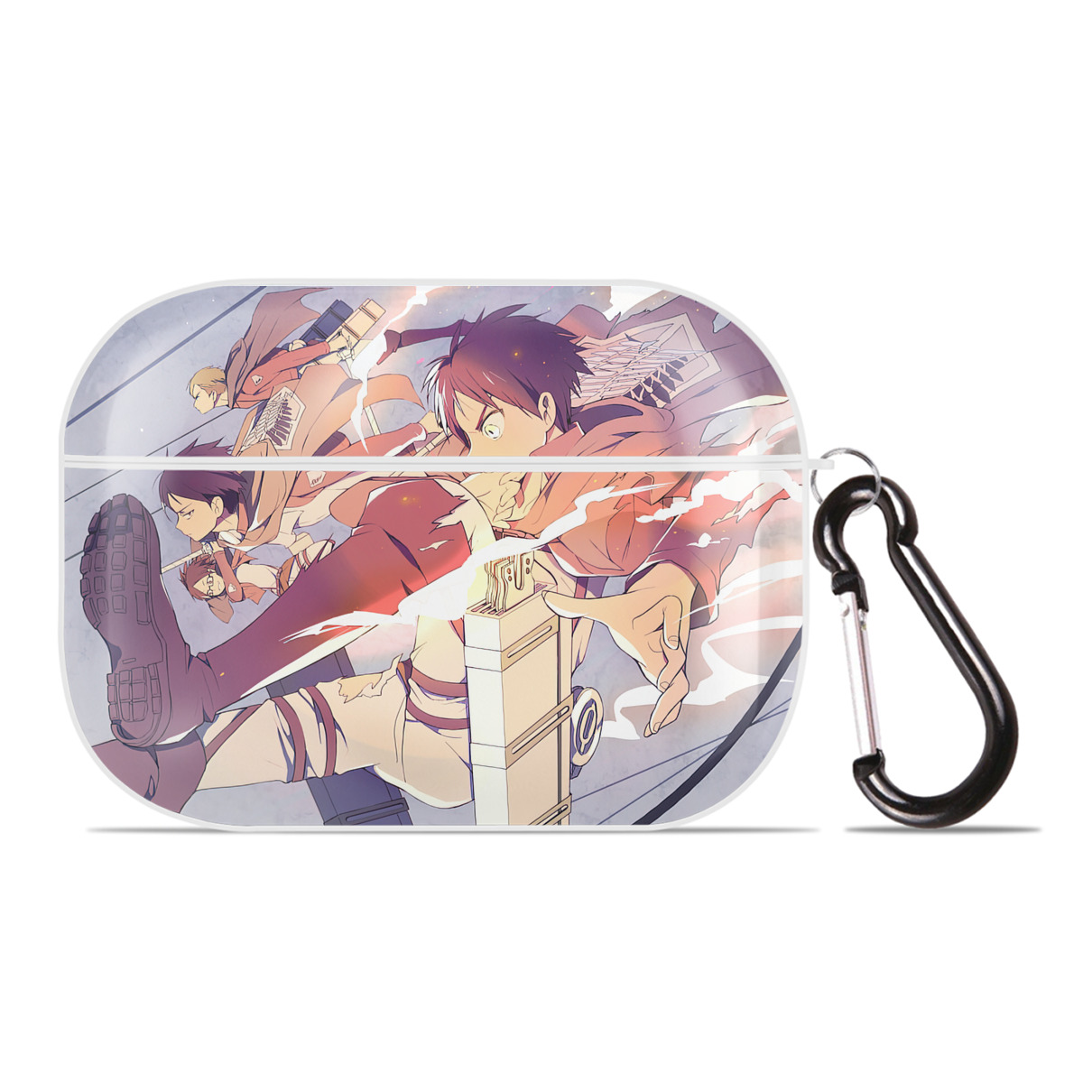 （画像用） 進撃の巨人 Attack on Titan 【AirPods Pro用】ハードシェル保護ケース 耐衝撃・防指紋・カラビナ付き商品仕様
