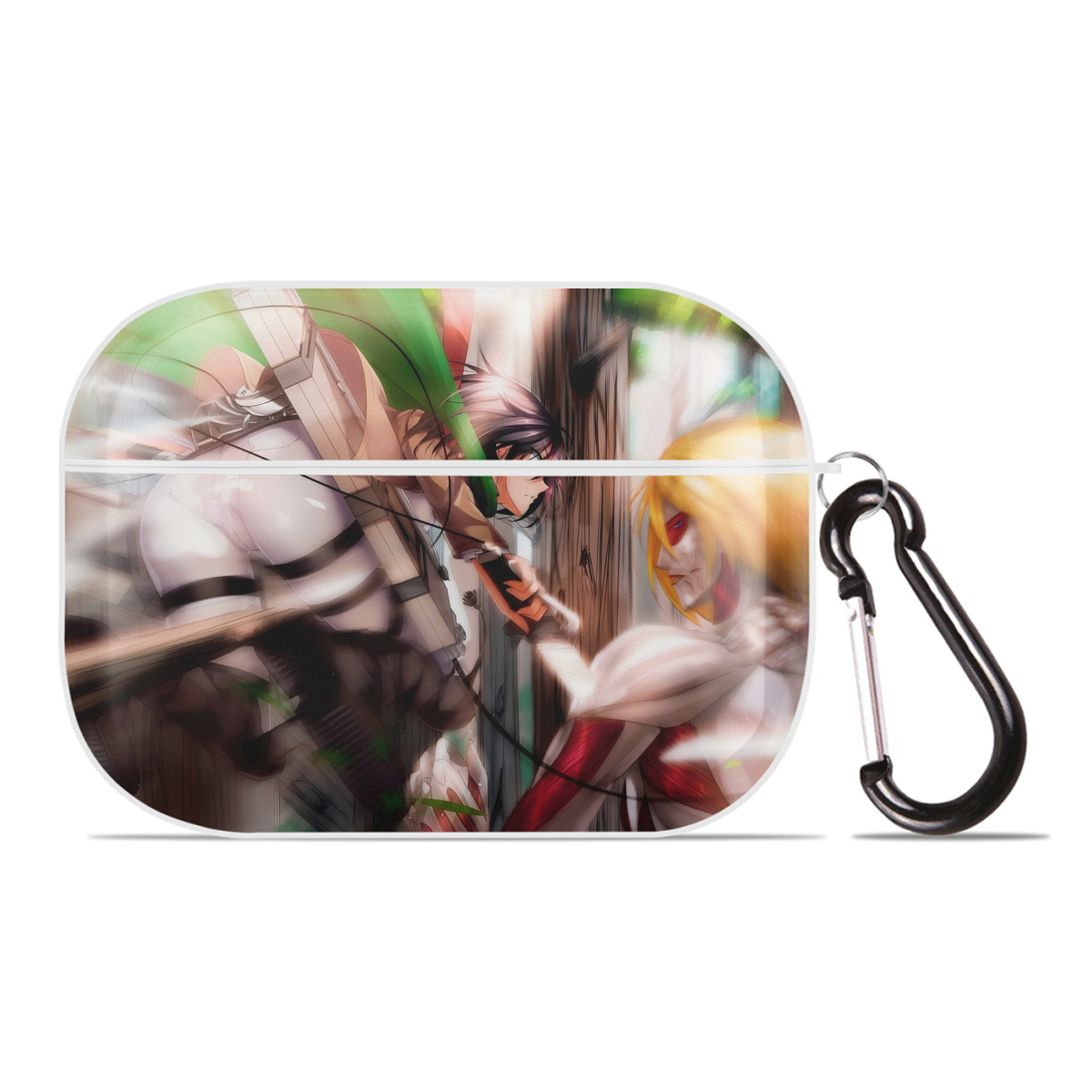 （画像用） 進撃の巨人 Attack on Titan 【AirPods Pro用】ハードシェル保護ケース 耐衝撃・防指紋・カラビナ付き商品仕様