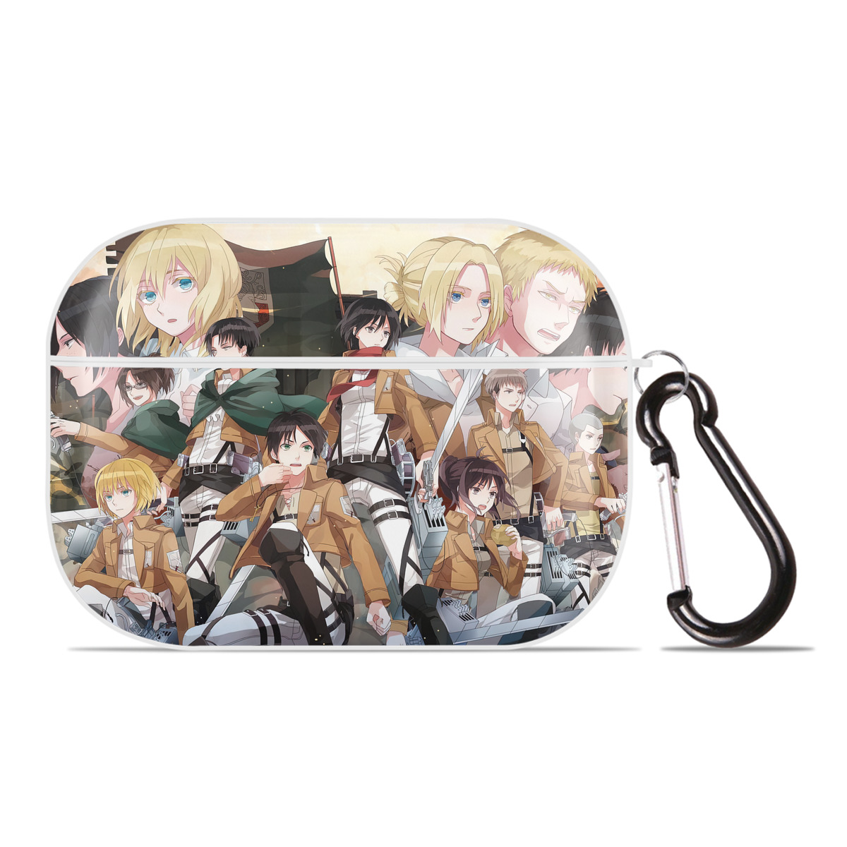 （画像用） 進撃の巨人 Attack on Titan 【AirPods Pro用】ハードシェル保護ケース 耐衝撃・防指紋・カラビナ付き商品仕様