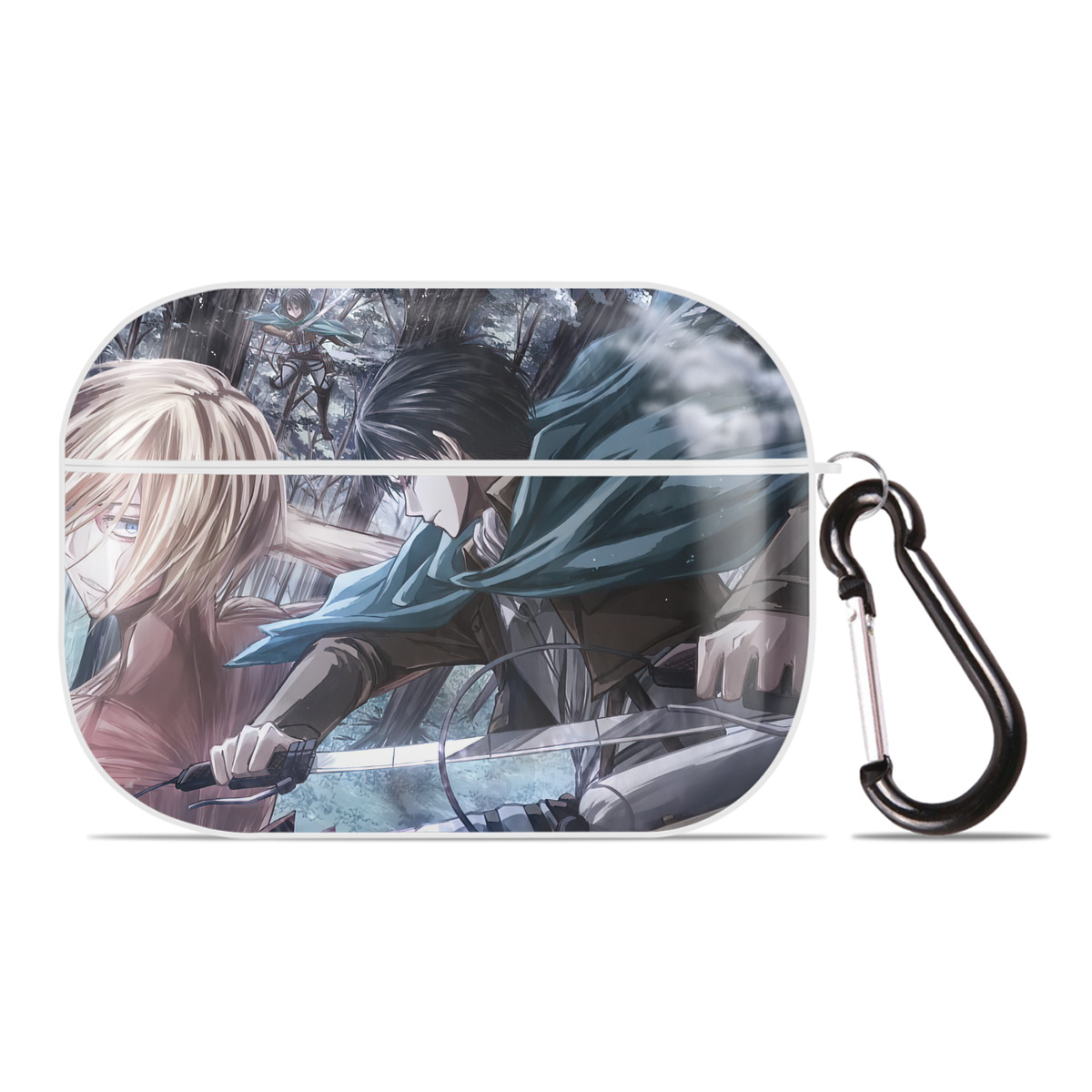 （画像用） 進撃の巨人 Attack on Titan 【AirPods Pro用】ハードシェル保護ケース 耐衝撃・防指紋・カラビナ付き商品仕様